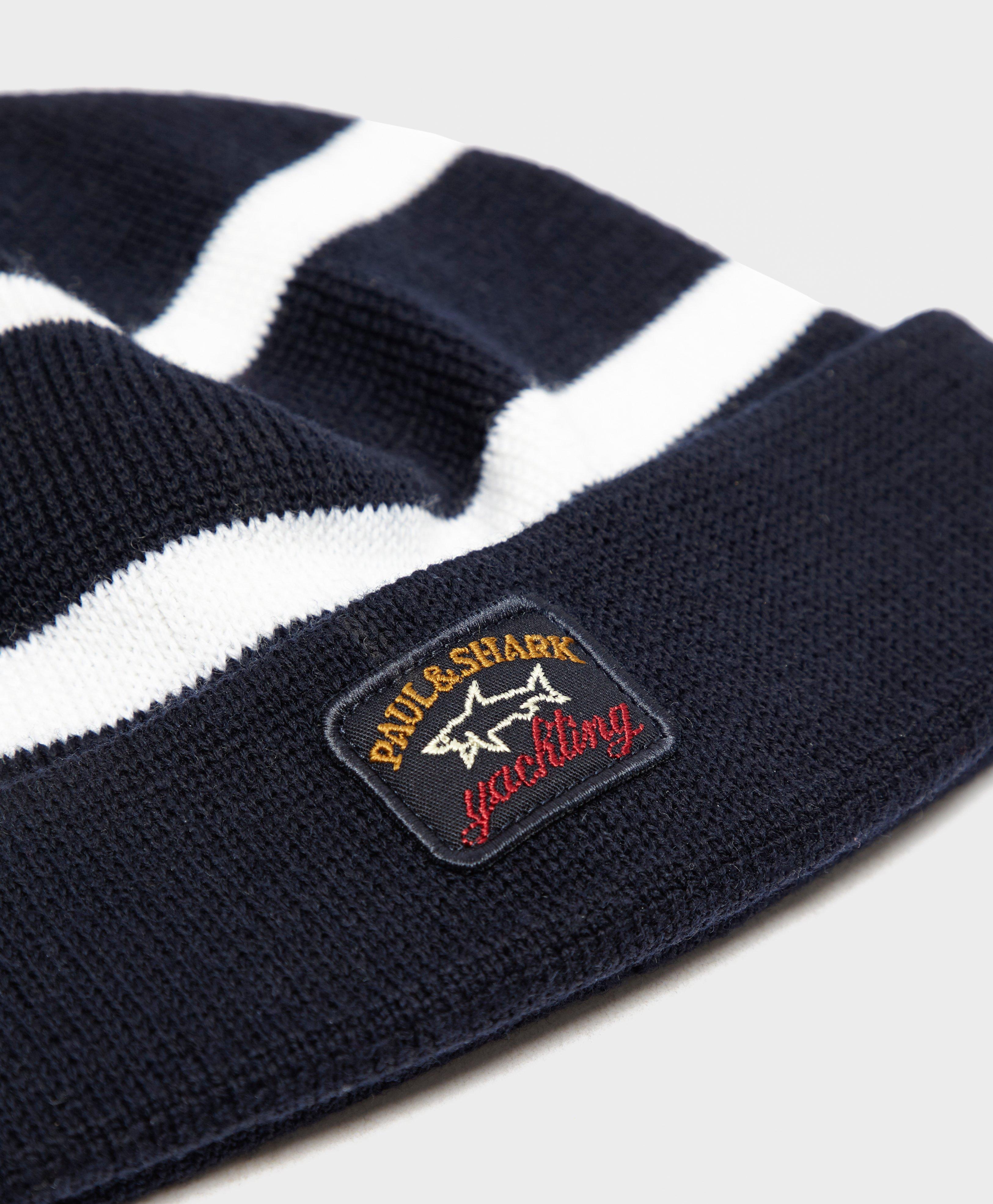 paul and shark striped beanie