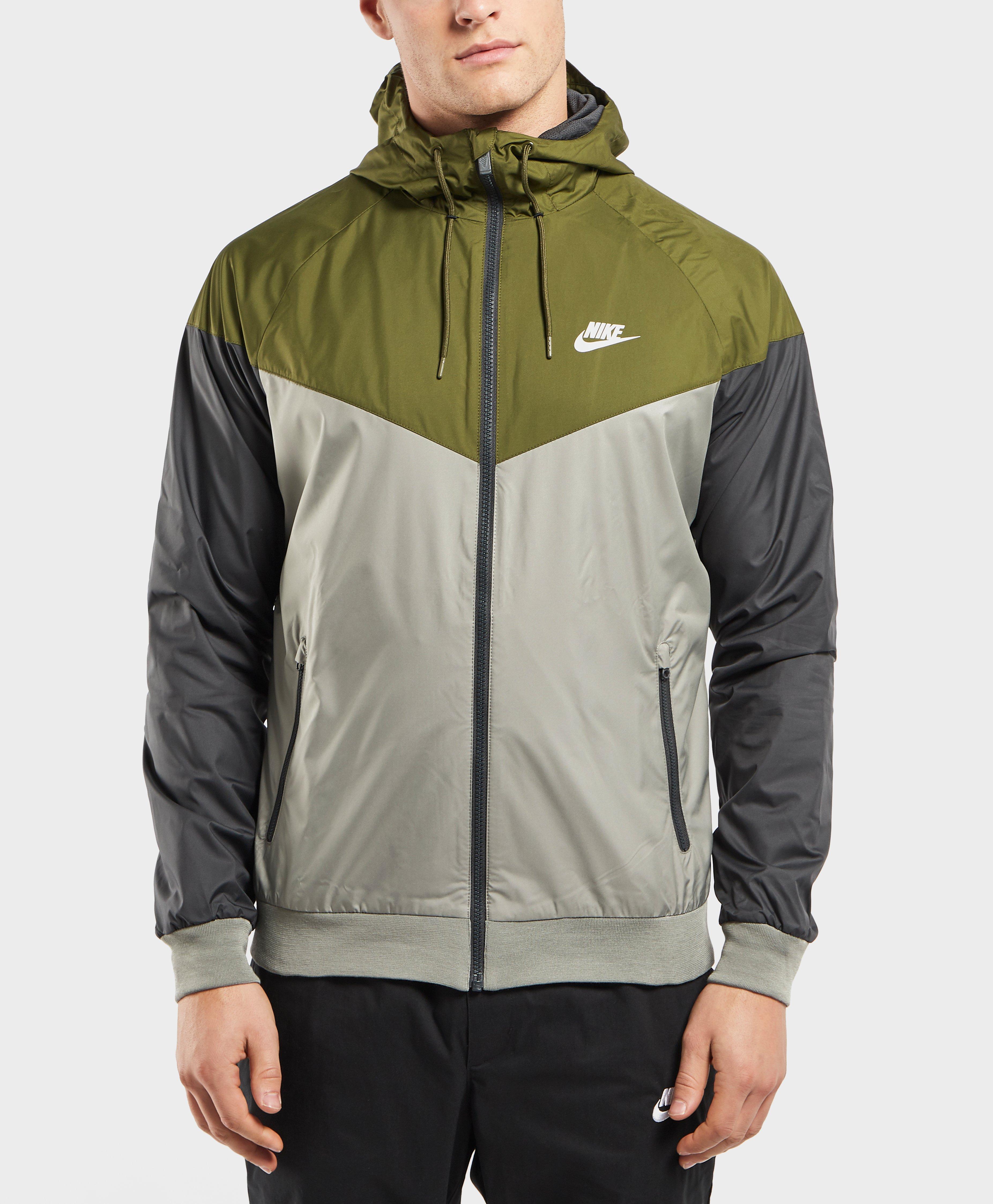 nike olive green windbreaker