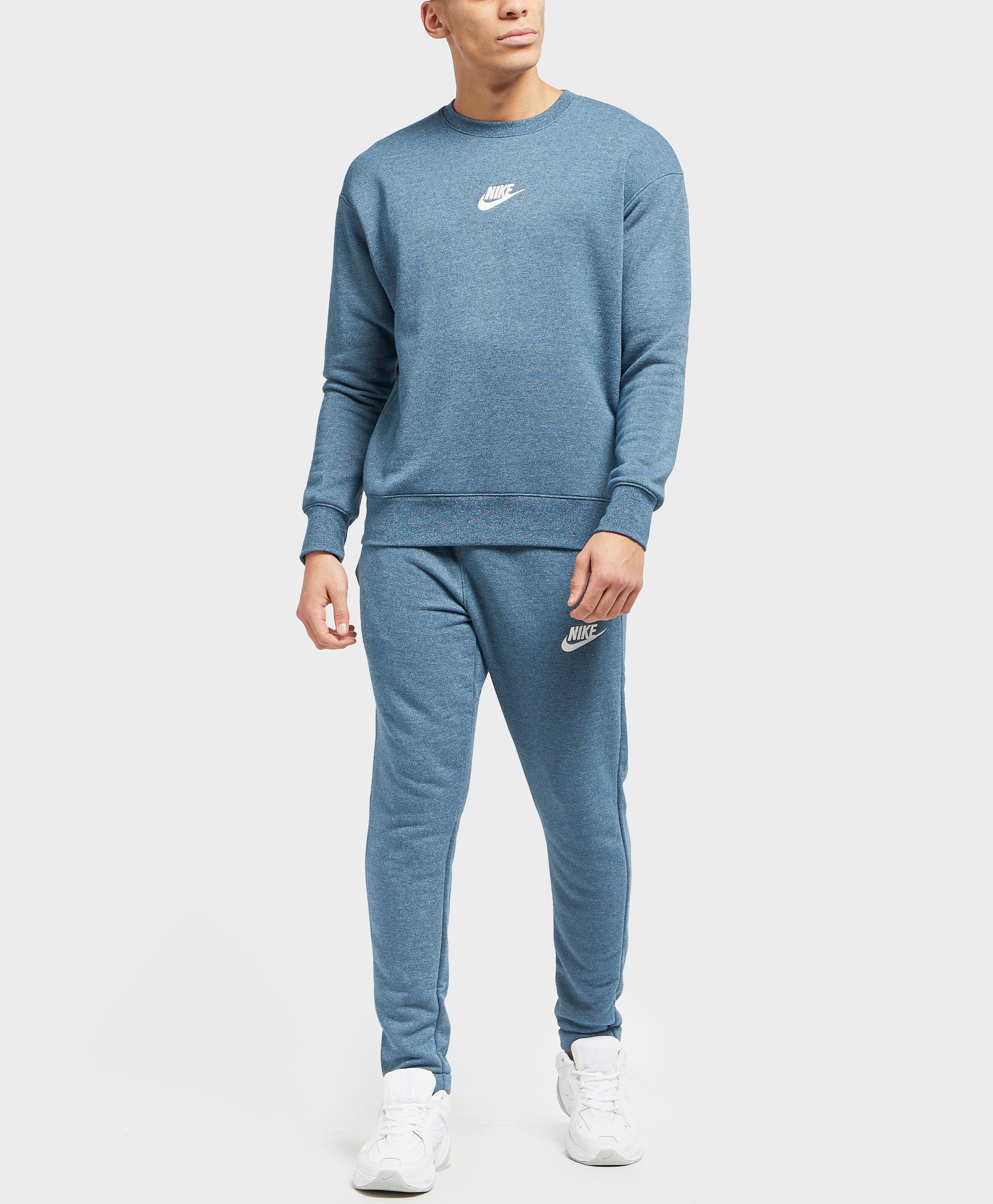 nike heritage crew sweatshirt blue