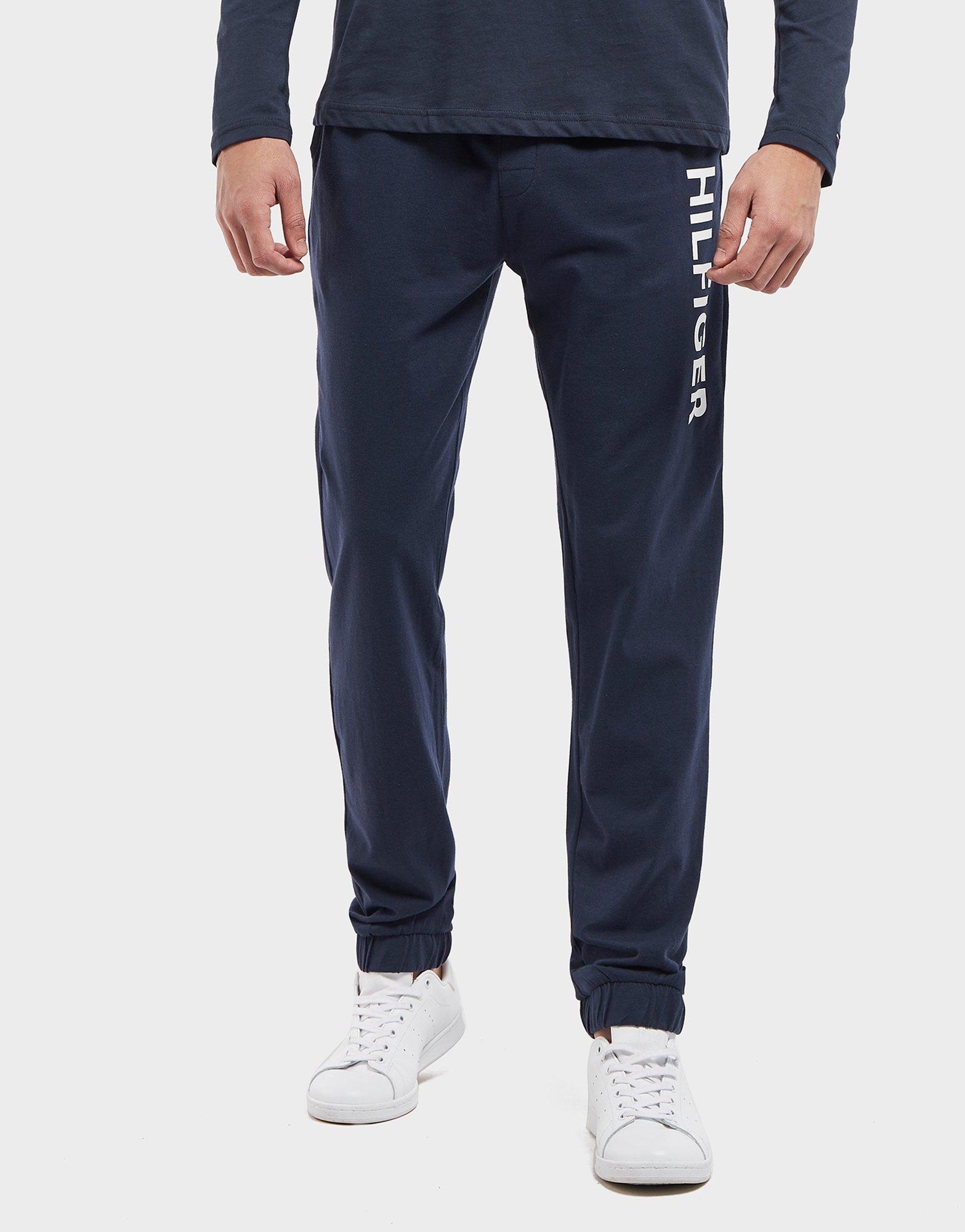 tommy hilfiger logo cuffed fleece pants