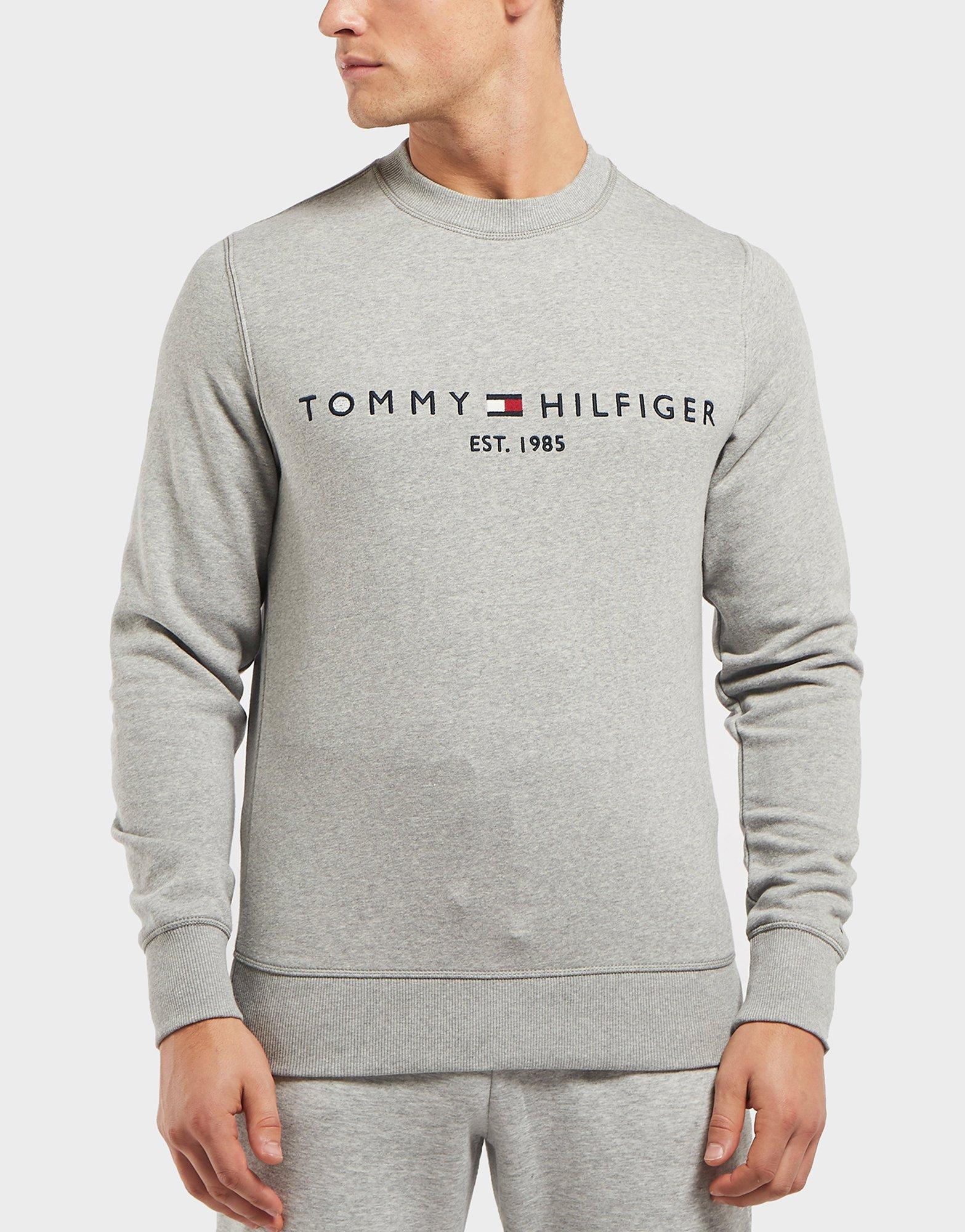 tommy hilfiger grey crew neck sweatshirt