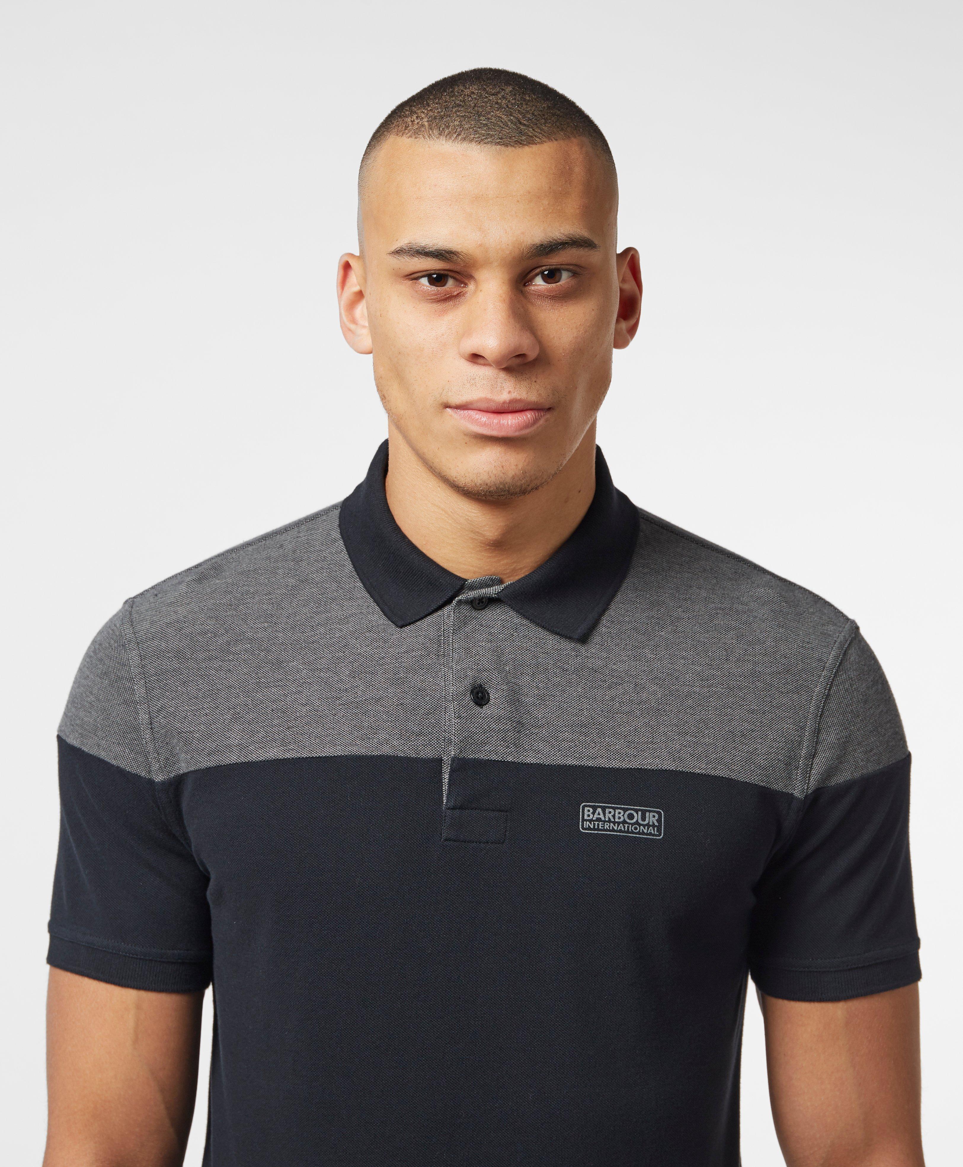 barbour black polo