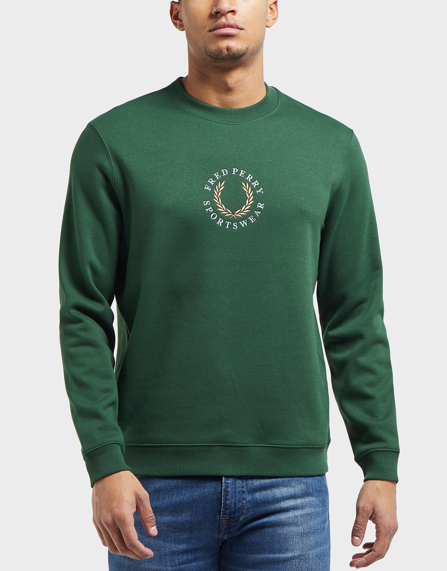 fred perry arch branded sweatshirt