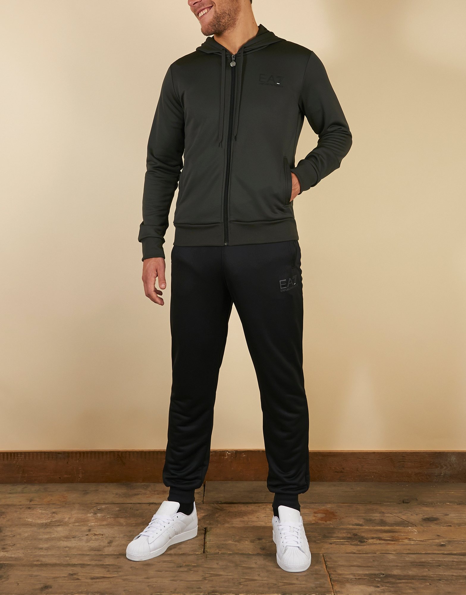 emporio armani ea7 side panel fleece joggers