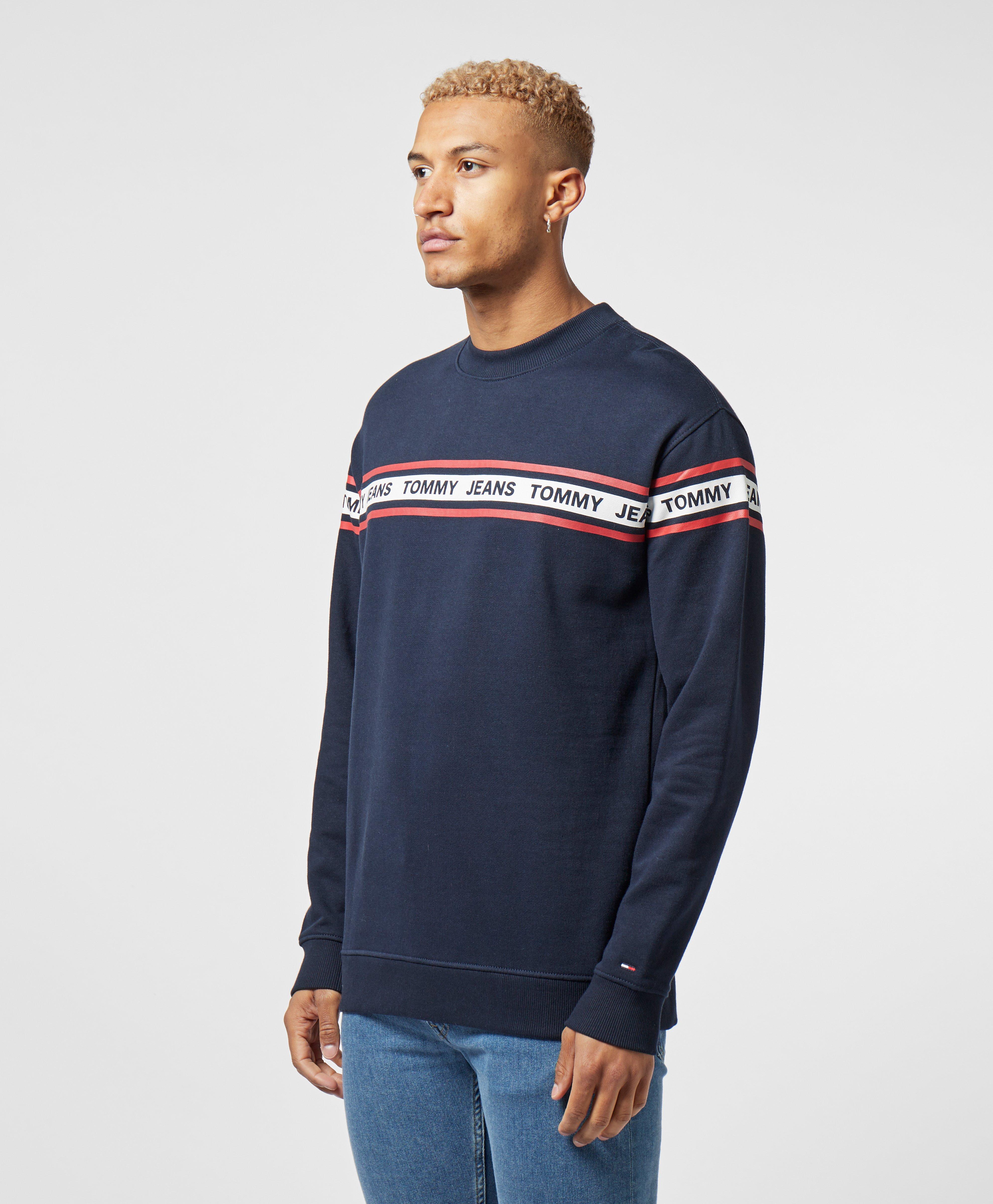 tommy jeans tape crew sweatshirt