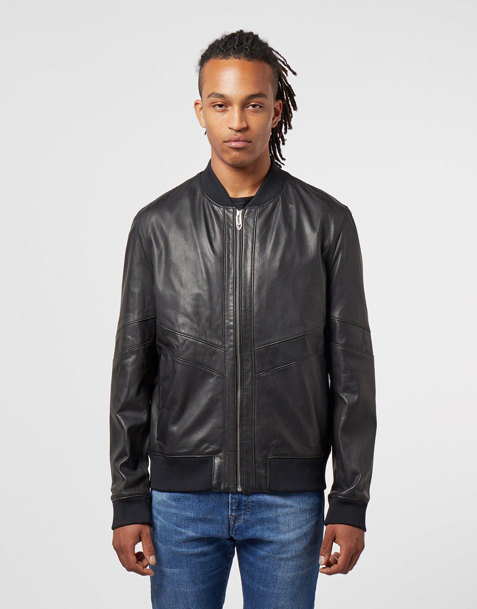 hugo boss lachlan leather jacket