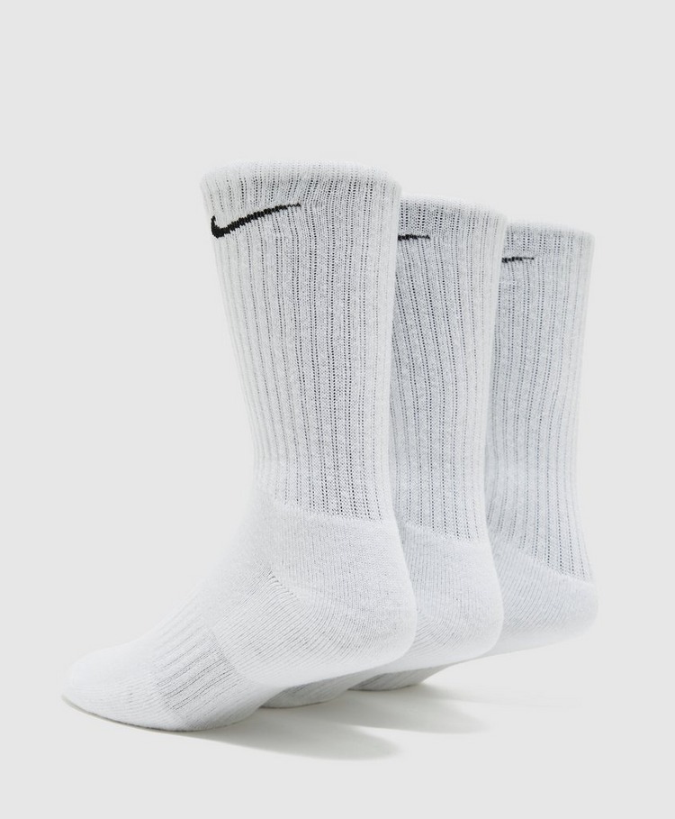 nike 3 pack cushioned crew socks white