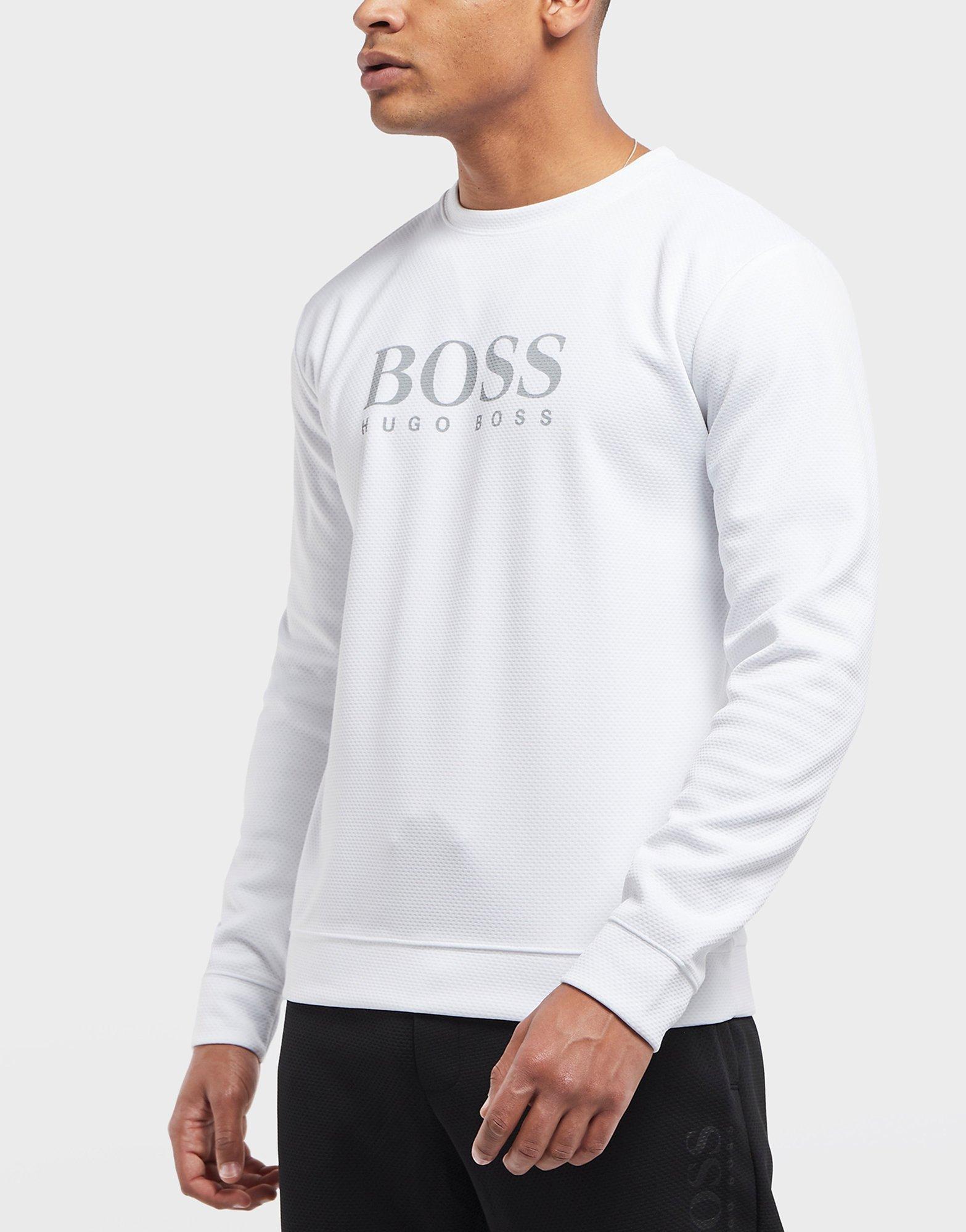 boss mesh crew sweatshirt