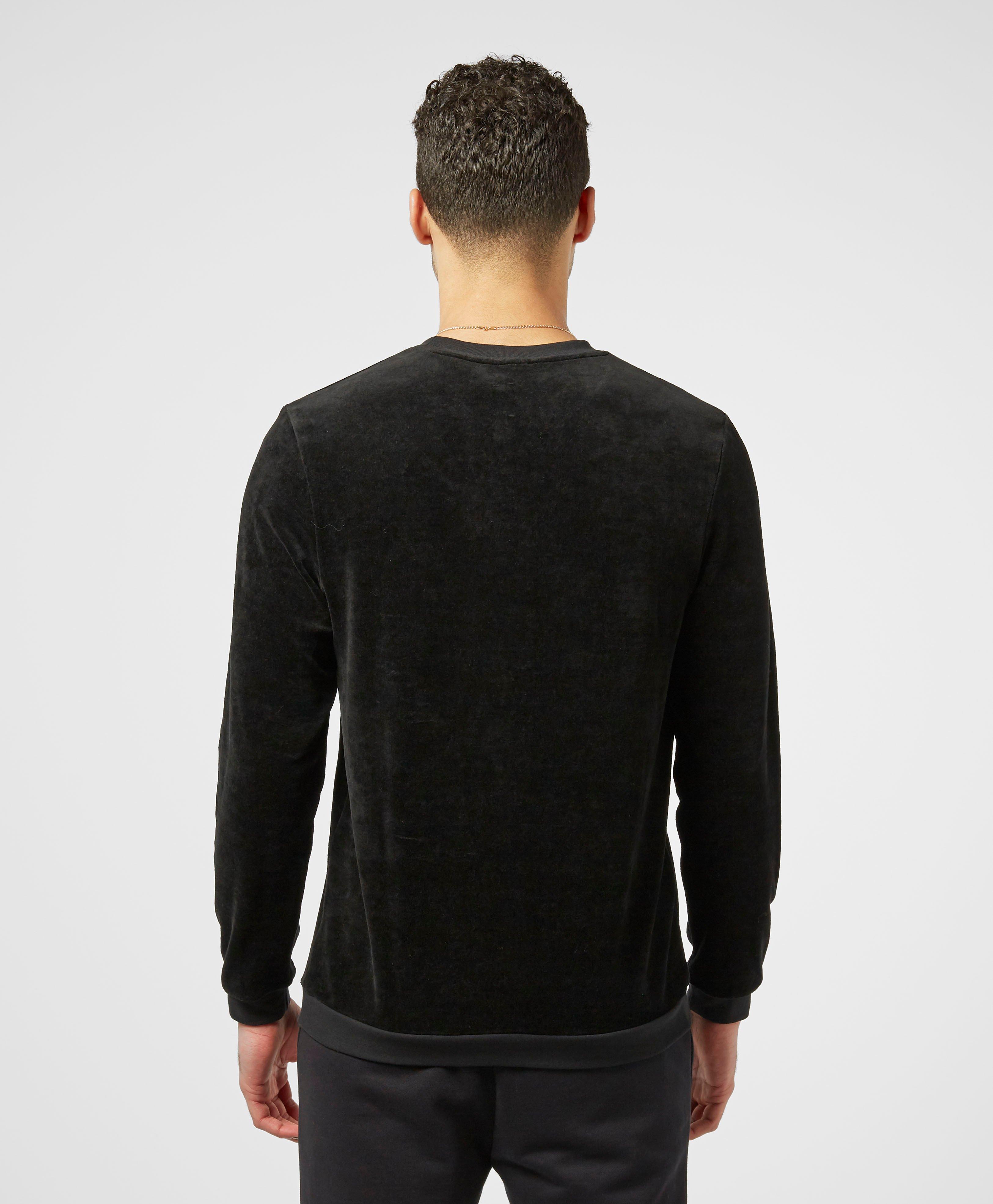 boss velour crew neck sweatshirt