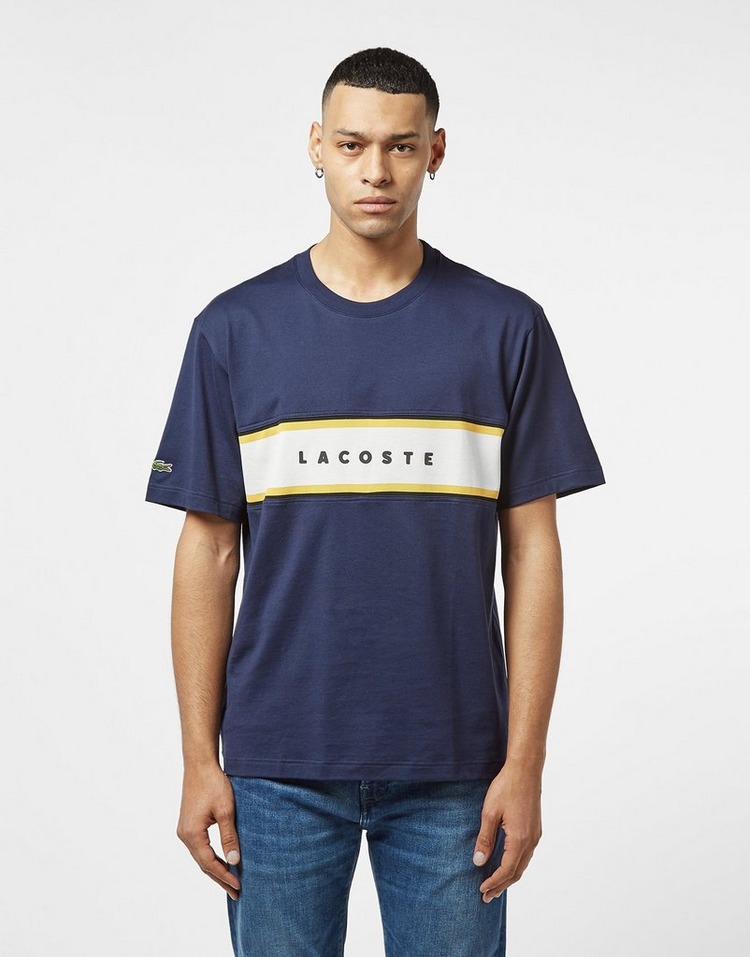 lacoste colour block t shirt