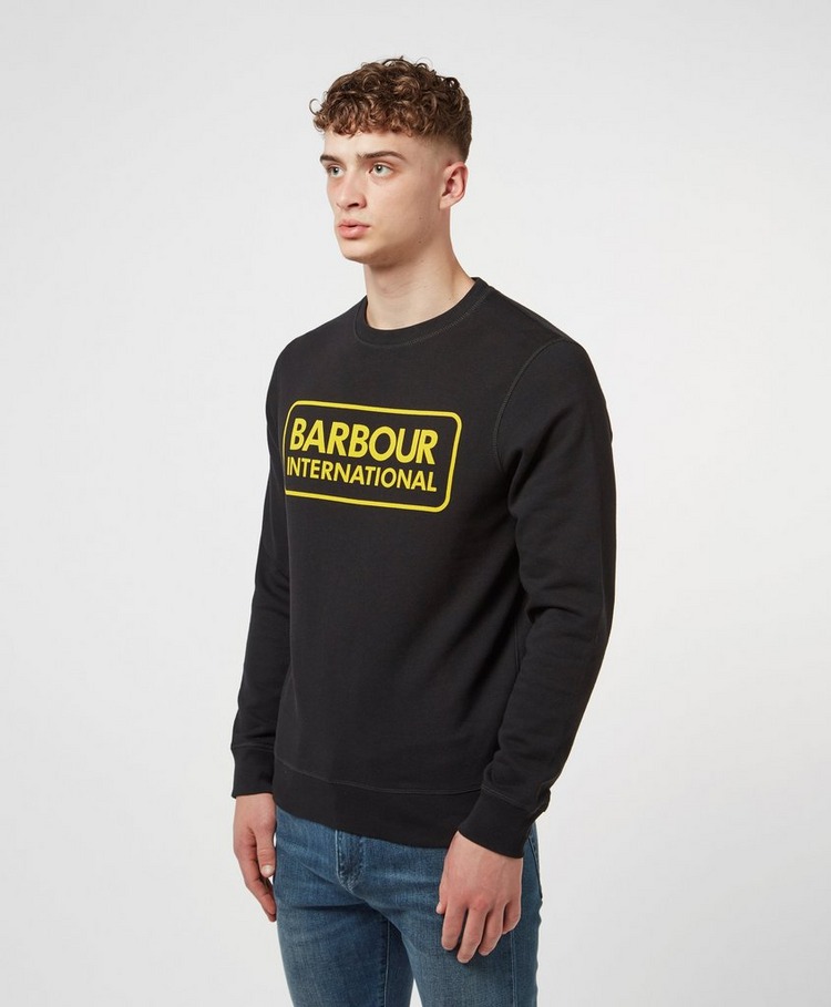 barbour international crew neck sweatshirt black