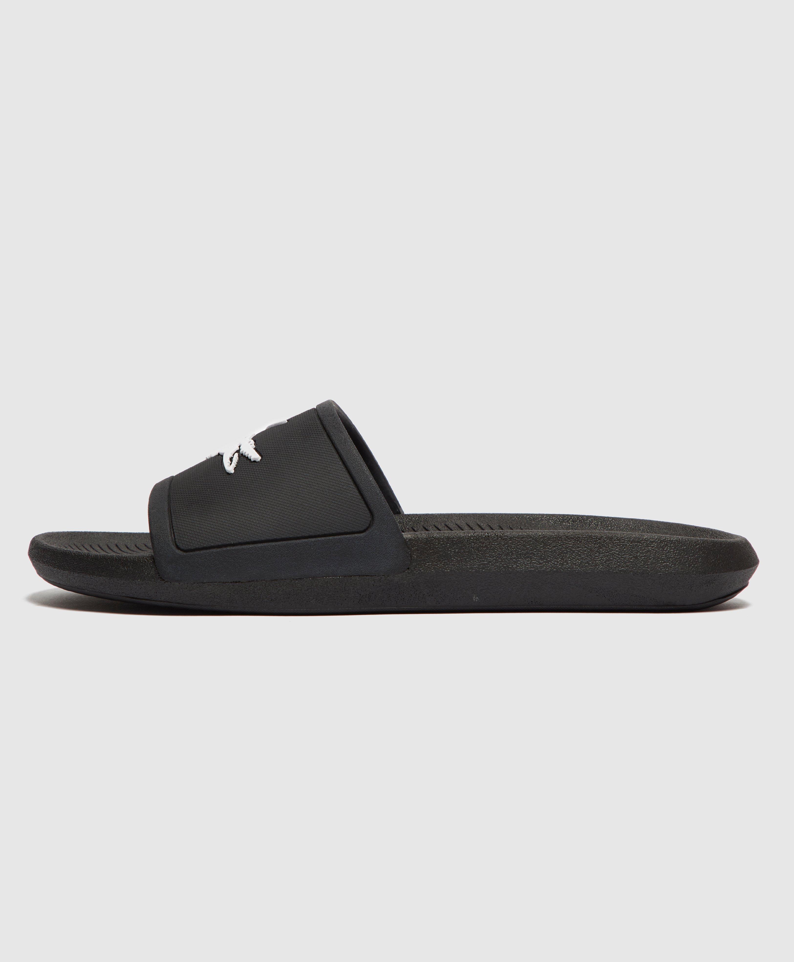 lacoste slides black
