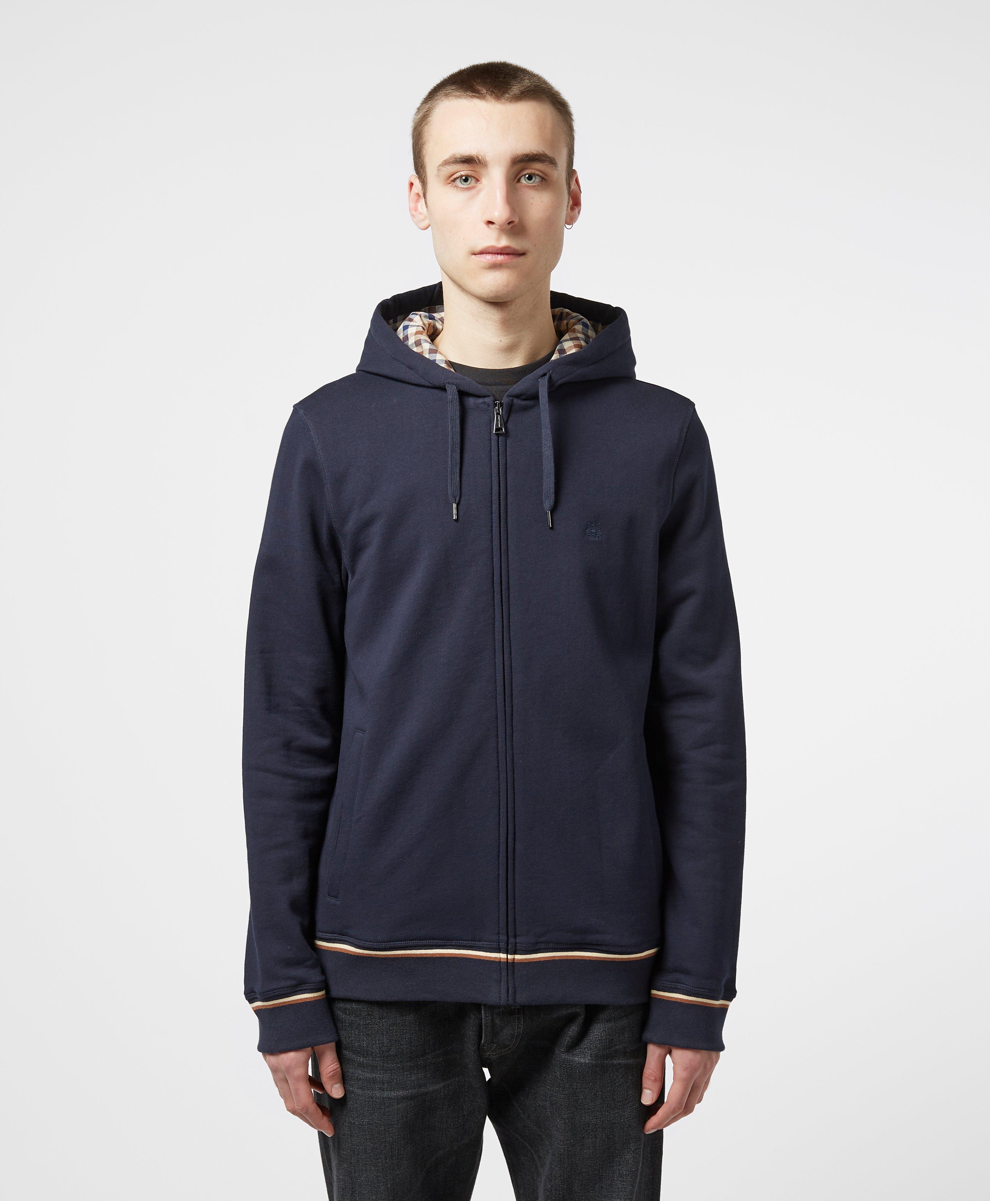 aquascutum hoodie navy