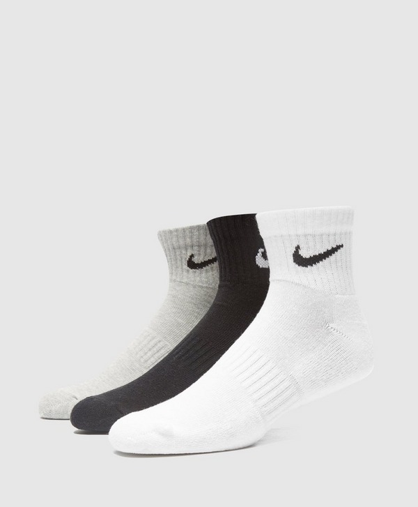 Lånte Serena Sequel White Nike 3-Pack Lightweight Quarter Socks | scotts Menswear