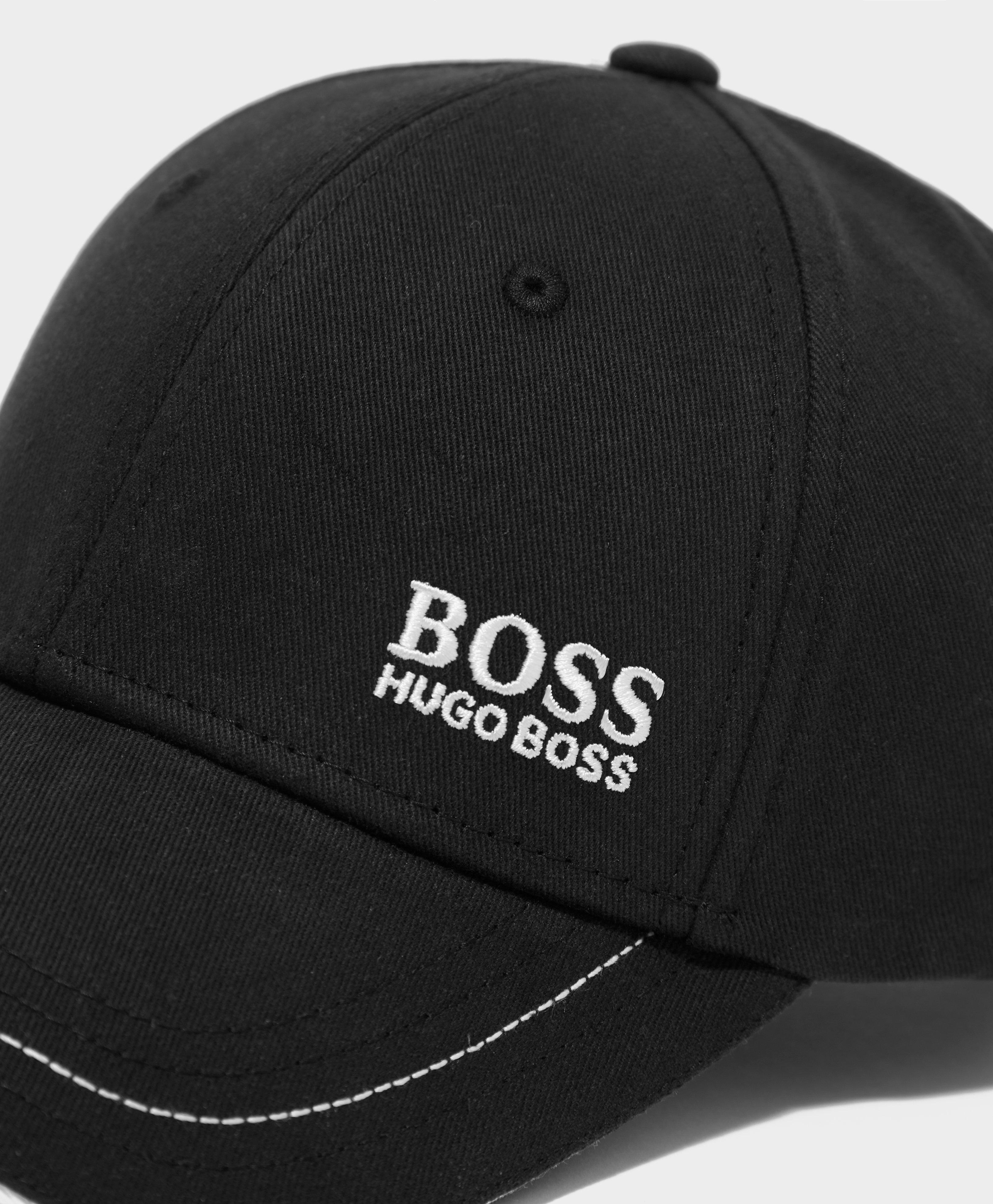 Black BOSS Logo Cap | scotts Menswear