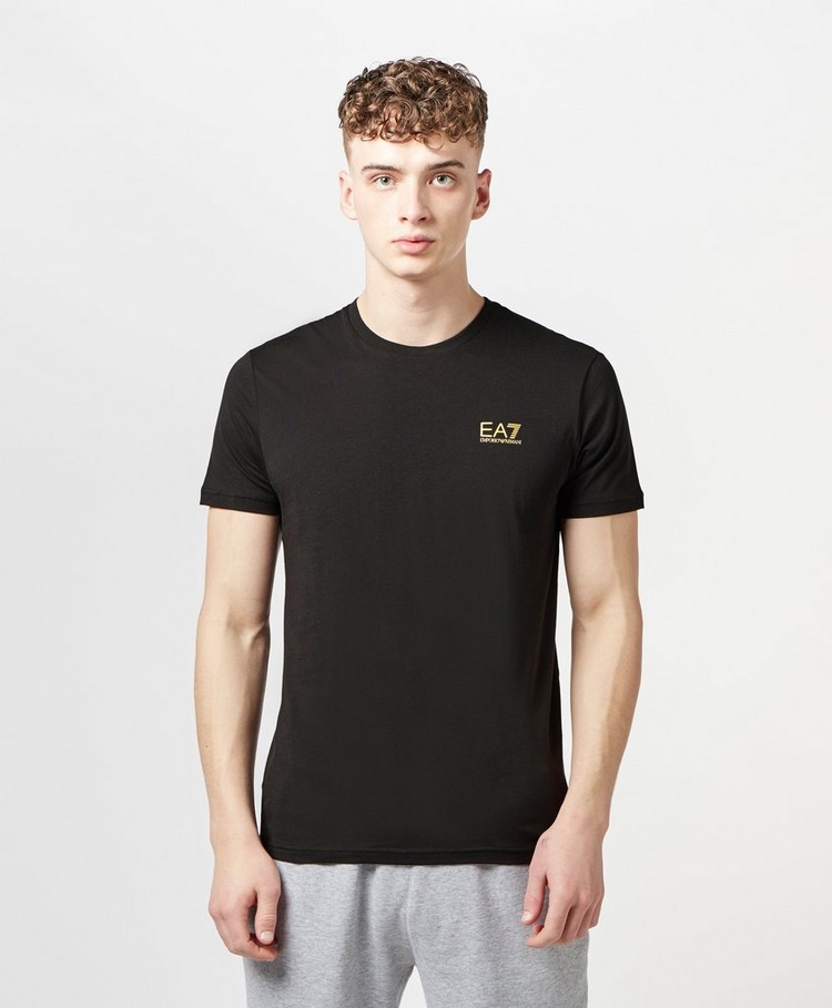 ea7 black and gold t shirt