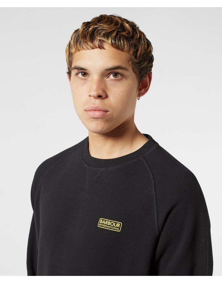 barbour international crew neck sweatshirt black