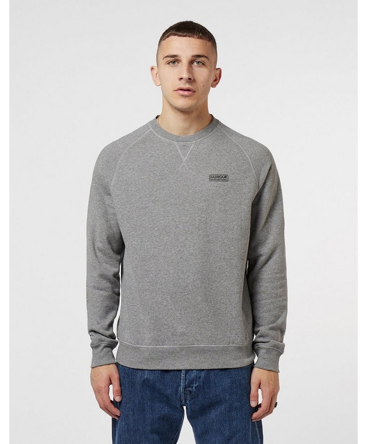 barbour international crew neck sweatshirt black