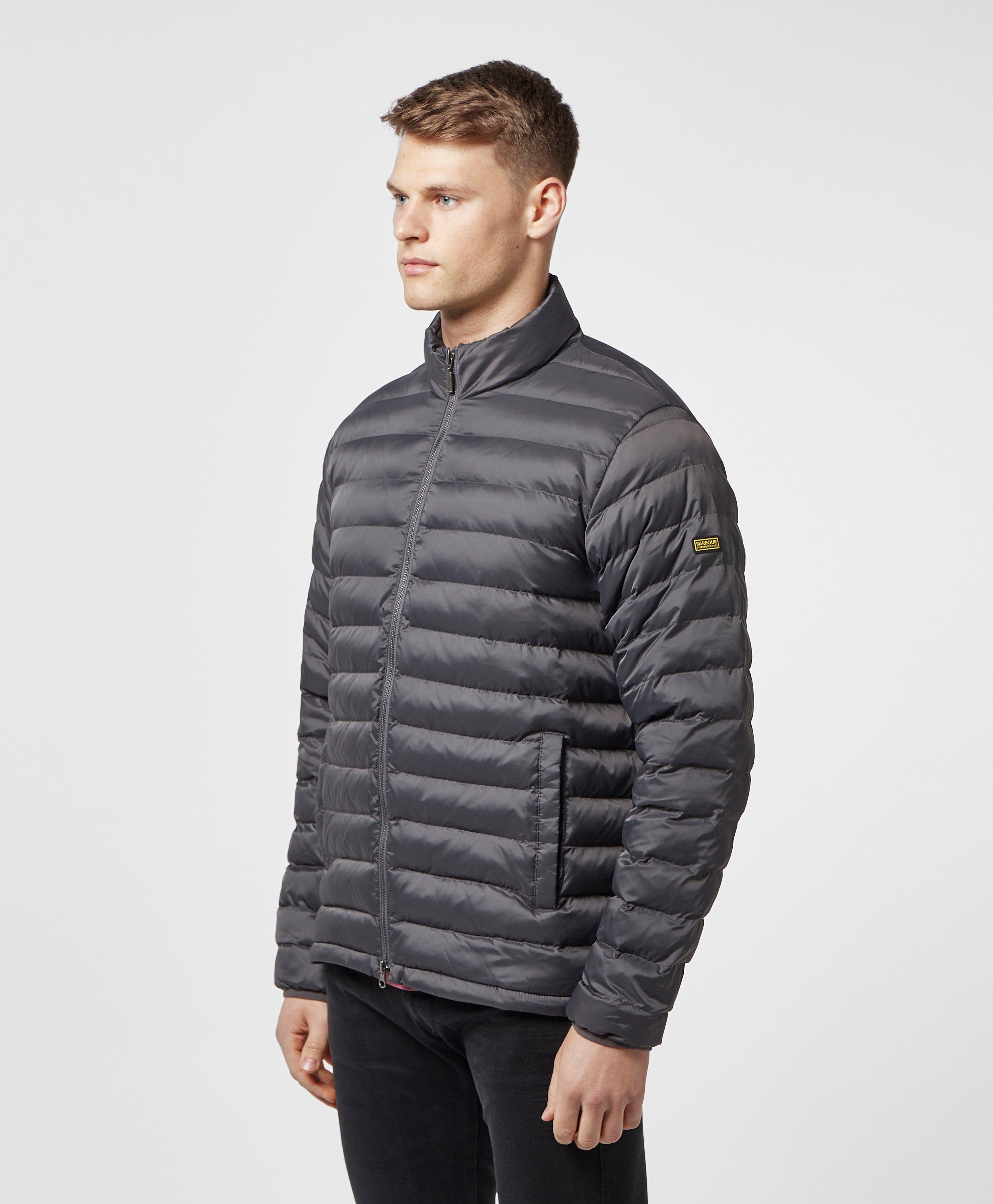 barbour international impeller quilted jacket grey