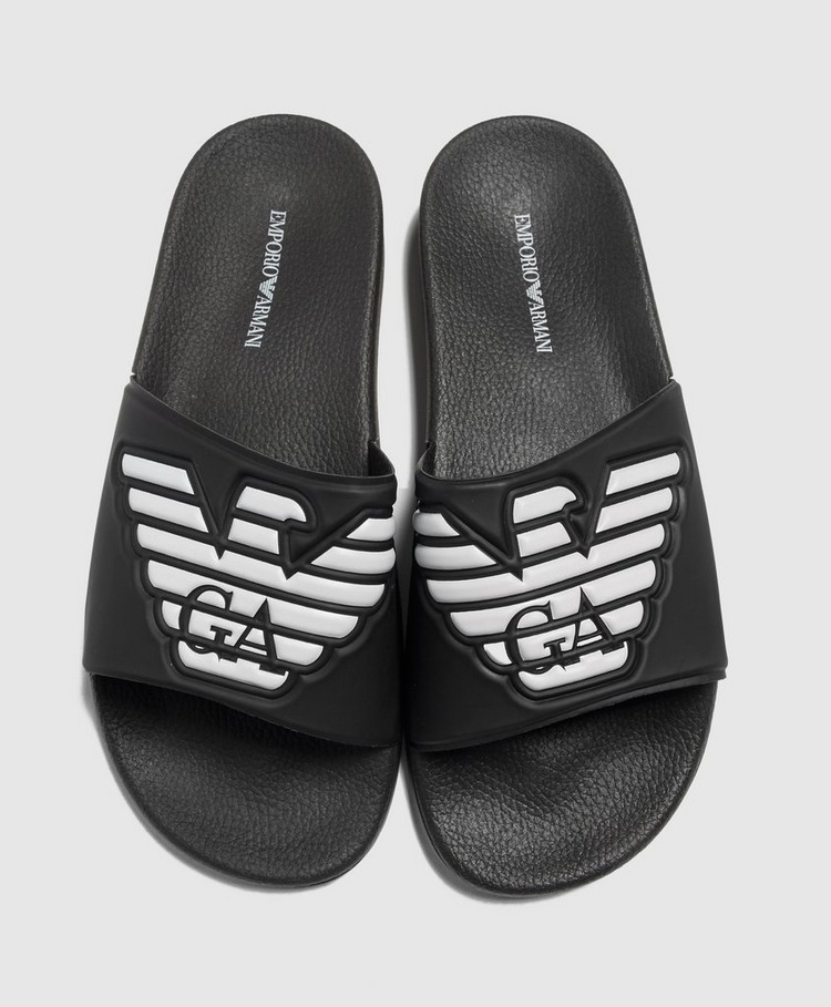 Emporio Armani Loungewear Logo Slides | scotts Menswear