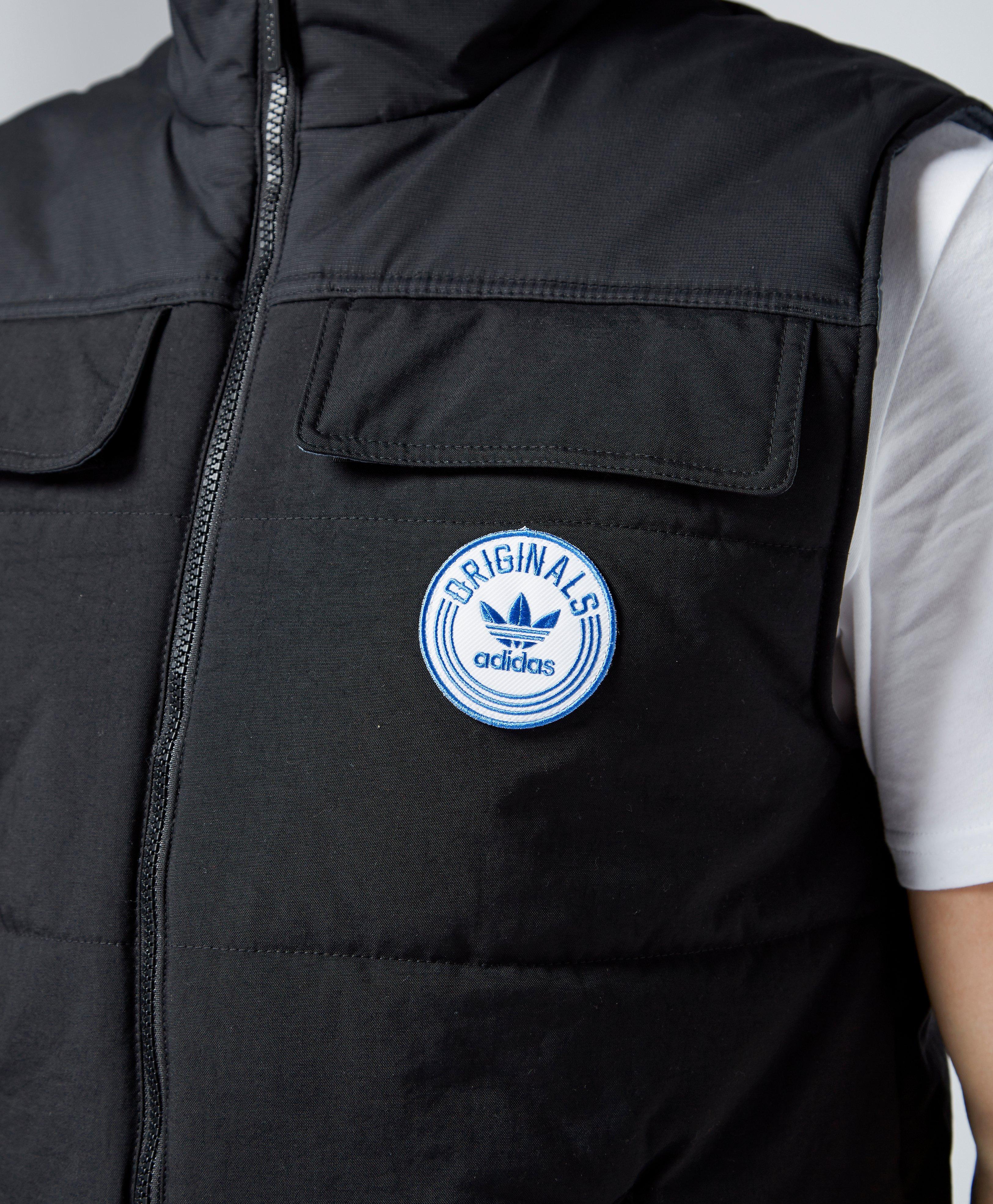 adidas black gilet