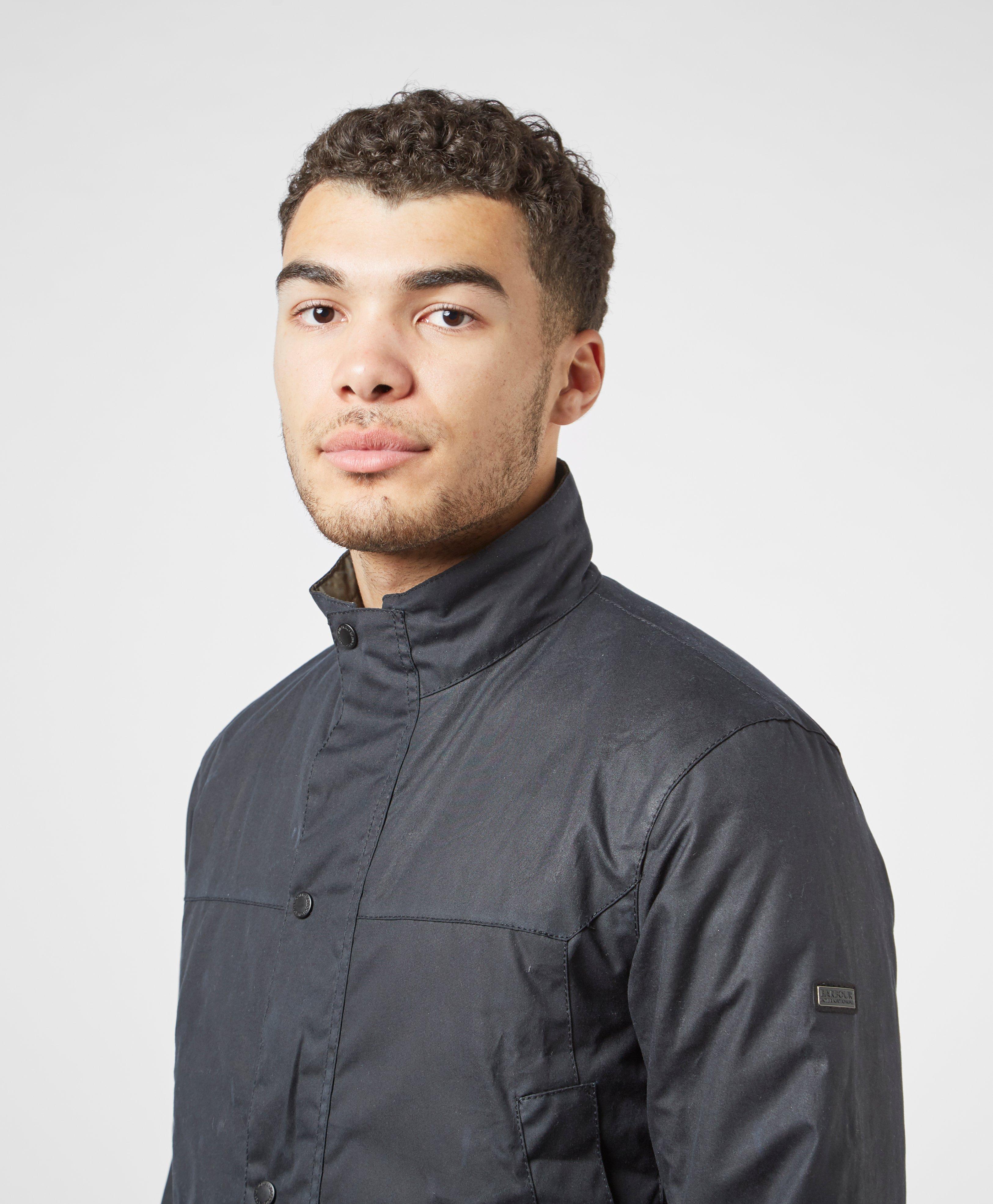 barbour international peak wax jacket