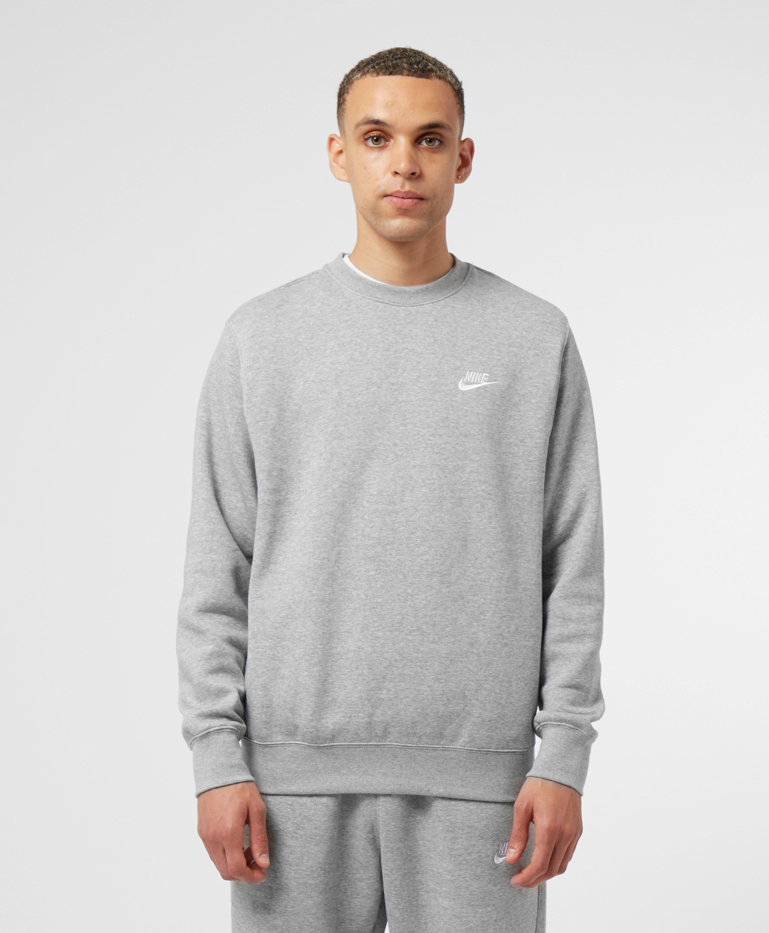 Hacer la cena Escribe email Correspondiente Grey Nike Foundation Fleece Sweatshirt | scotts Menswear