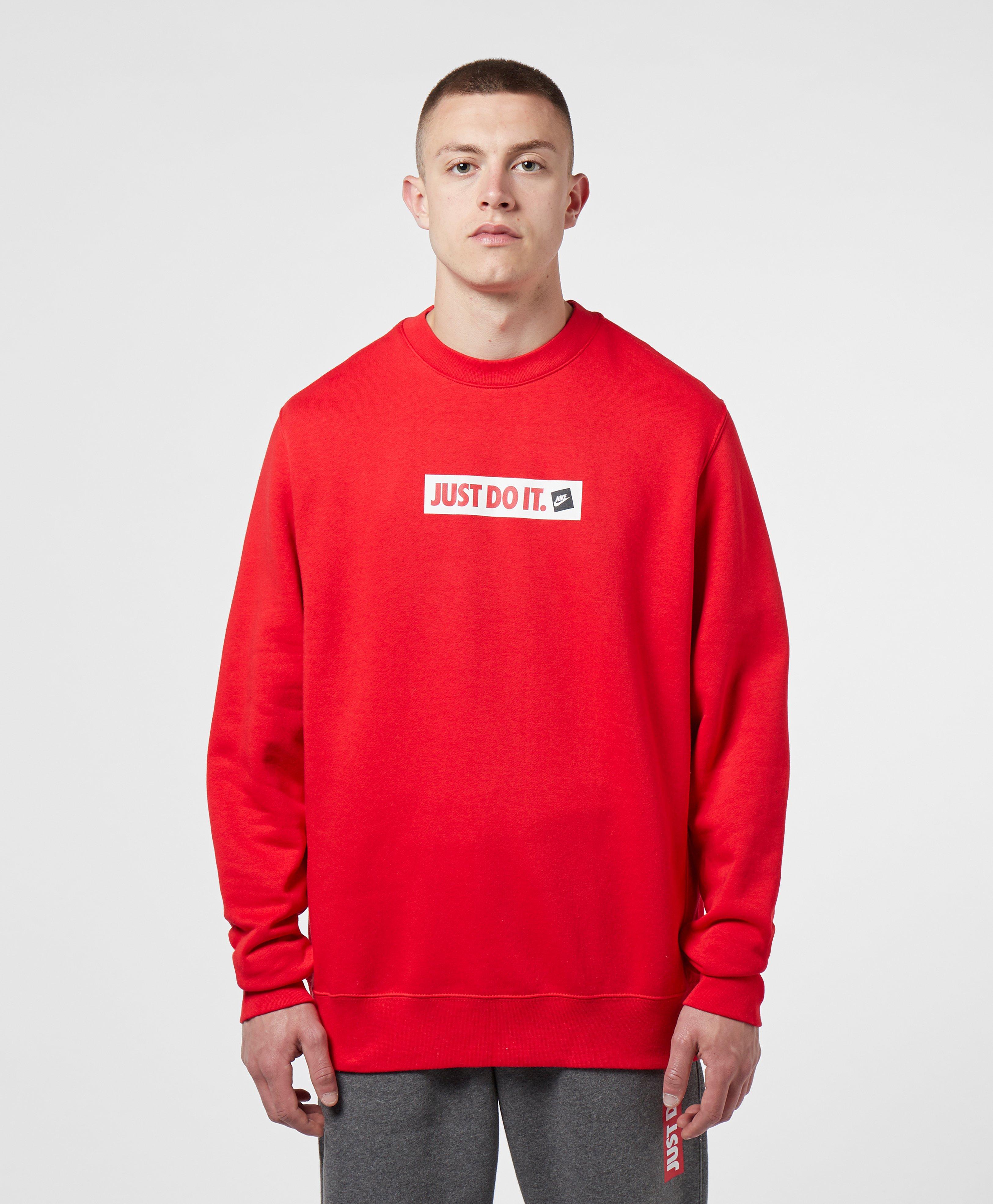 red just do it hoodie