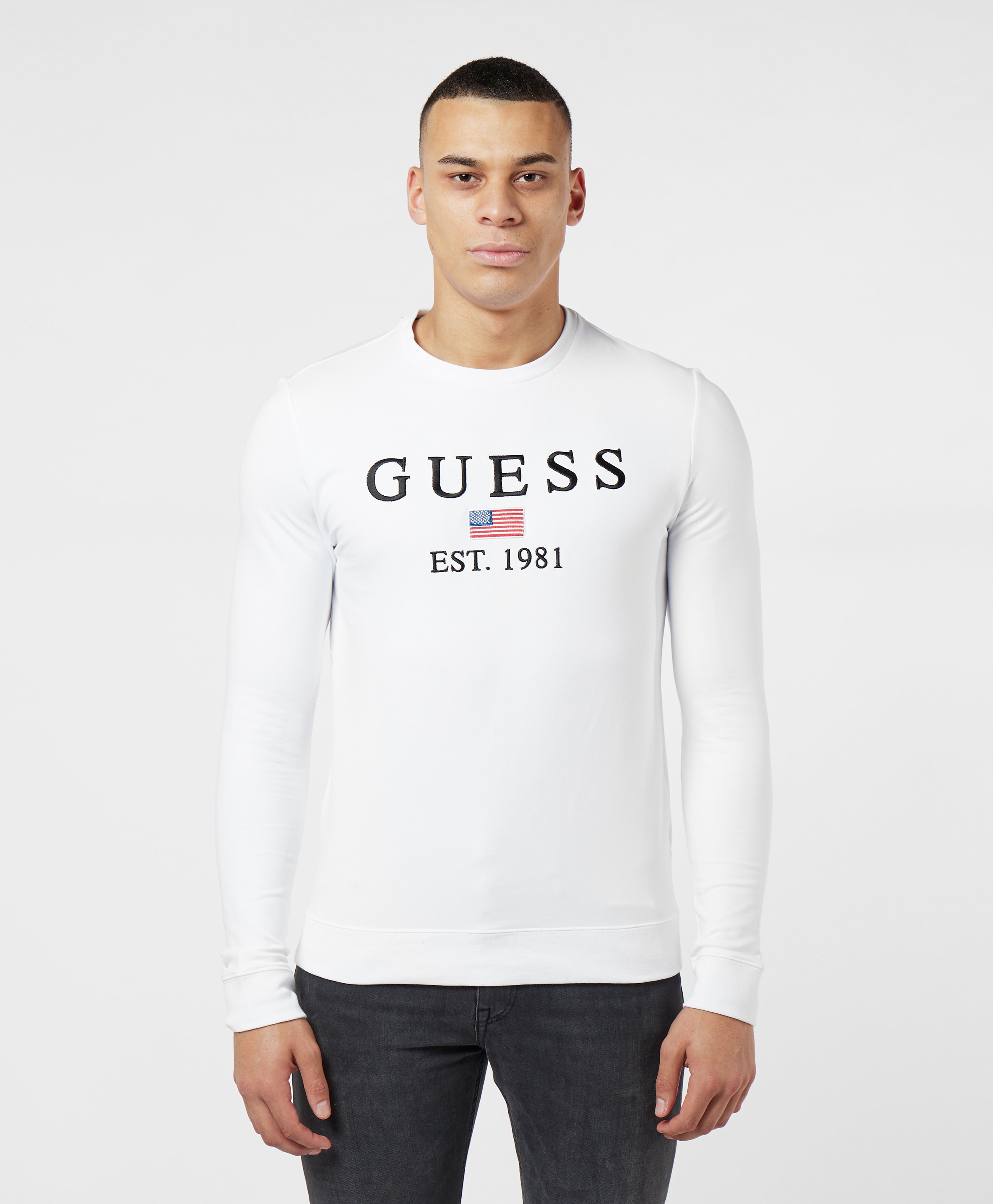 navy guess sweatshirt