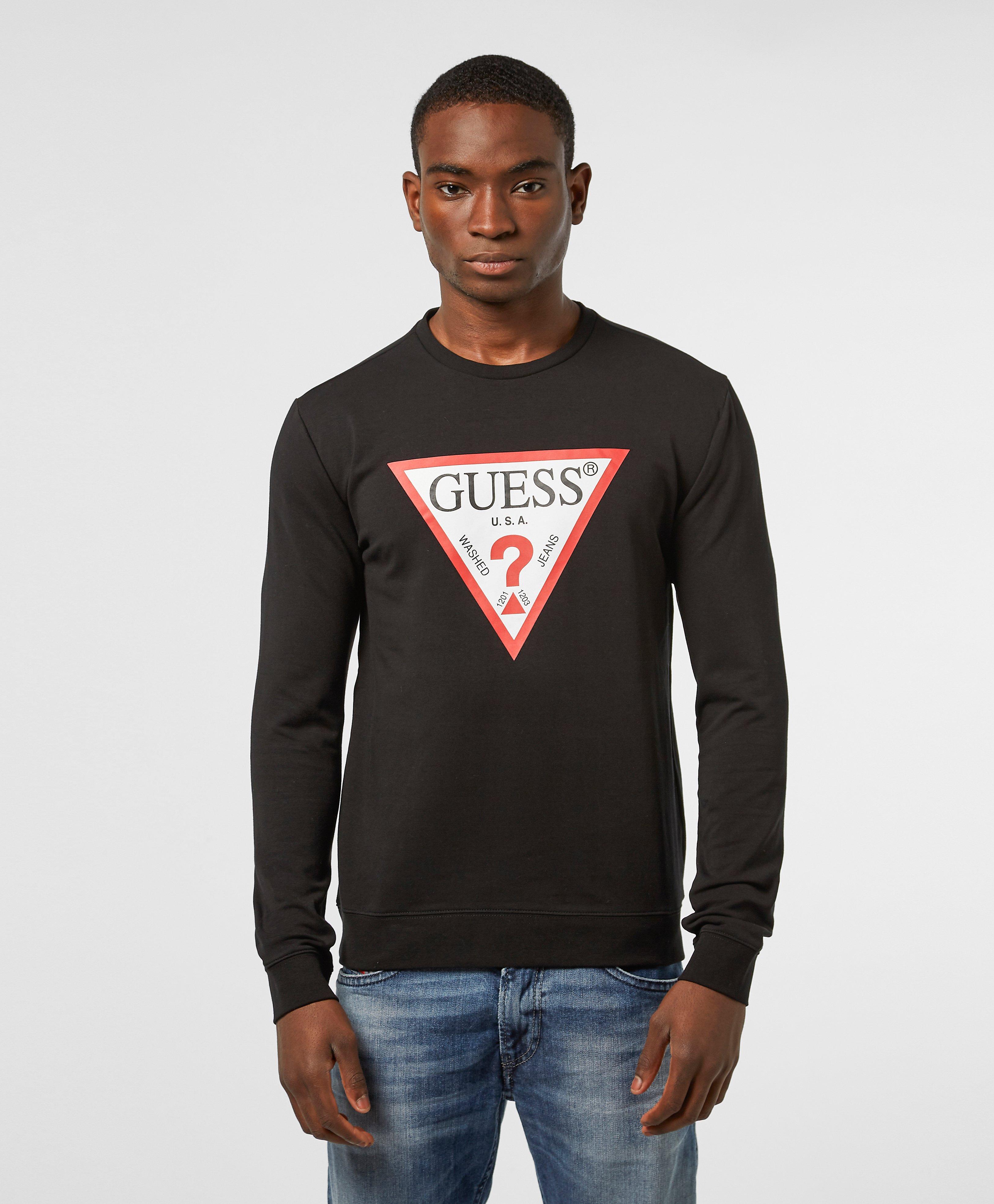 guess triangle logo sweatshirt