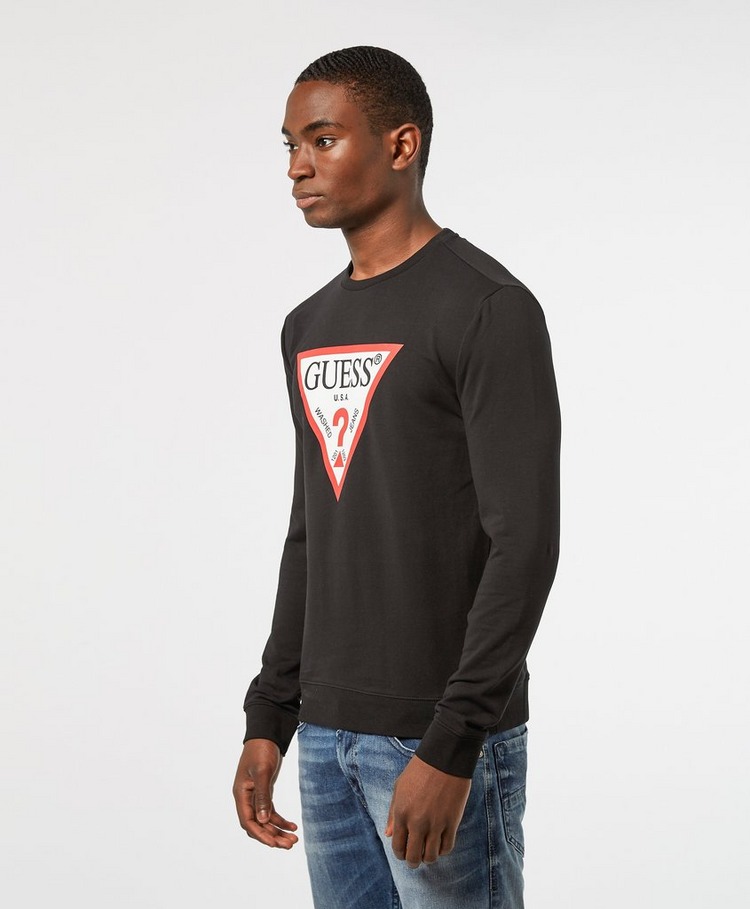 guess triangle logo sweatshirt