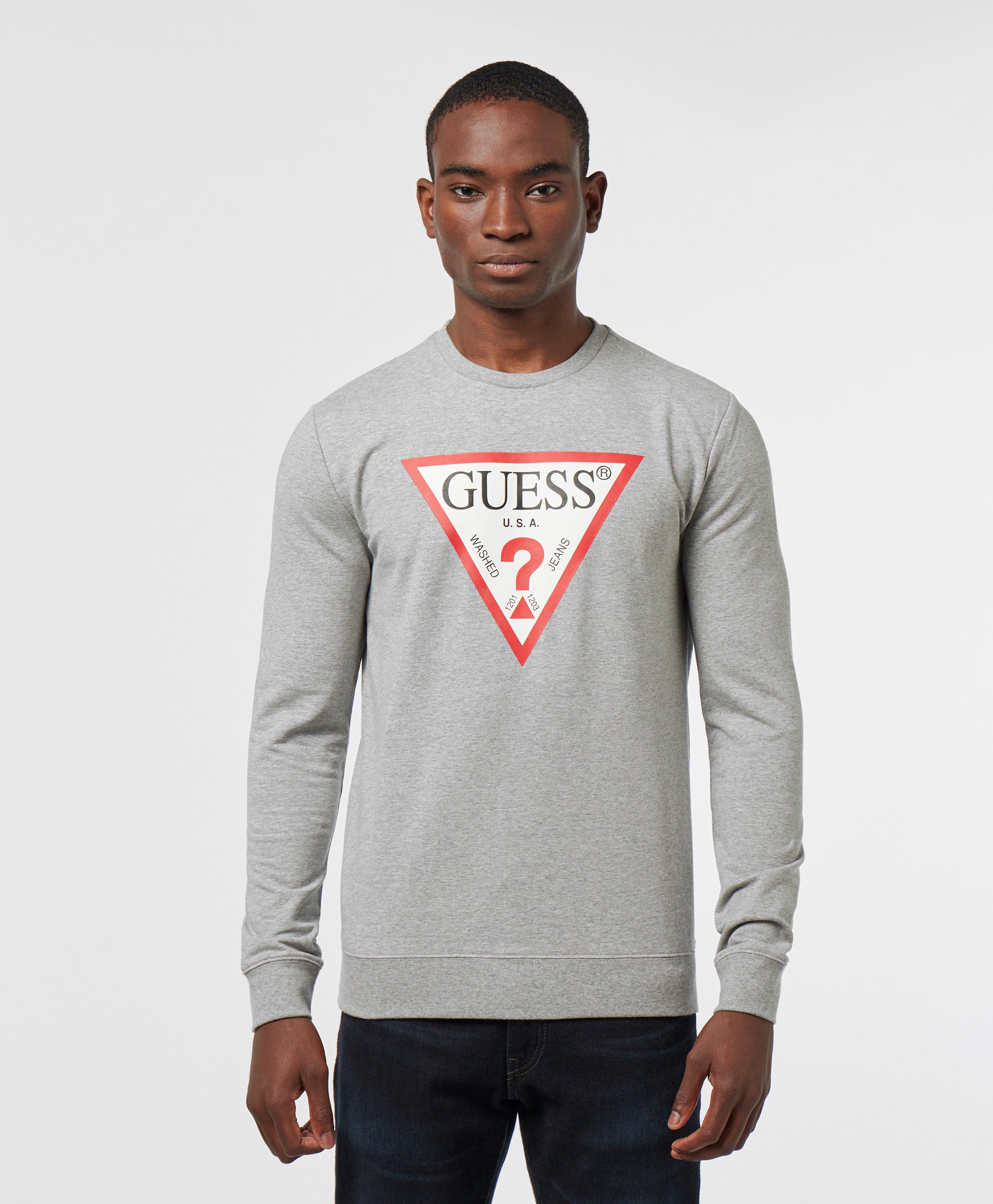 guess triangle logo sweatshirt