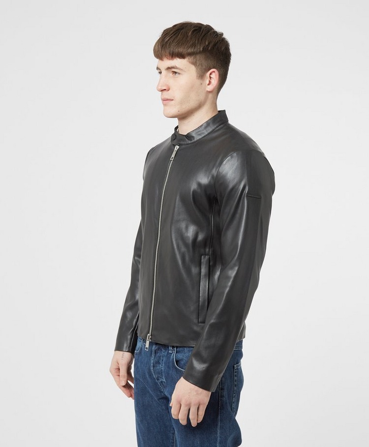 Armani Exchange Leather Blouson Jacket