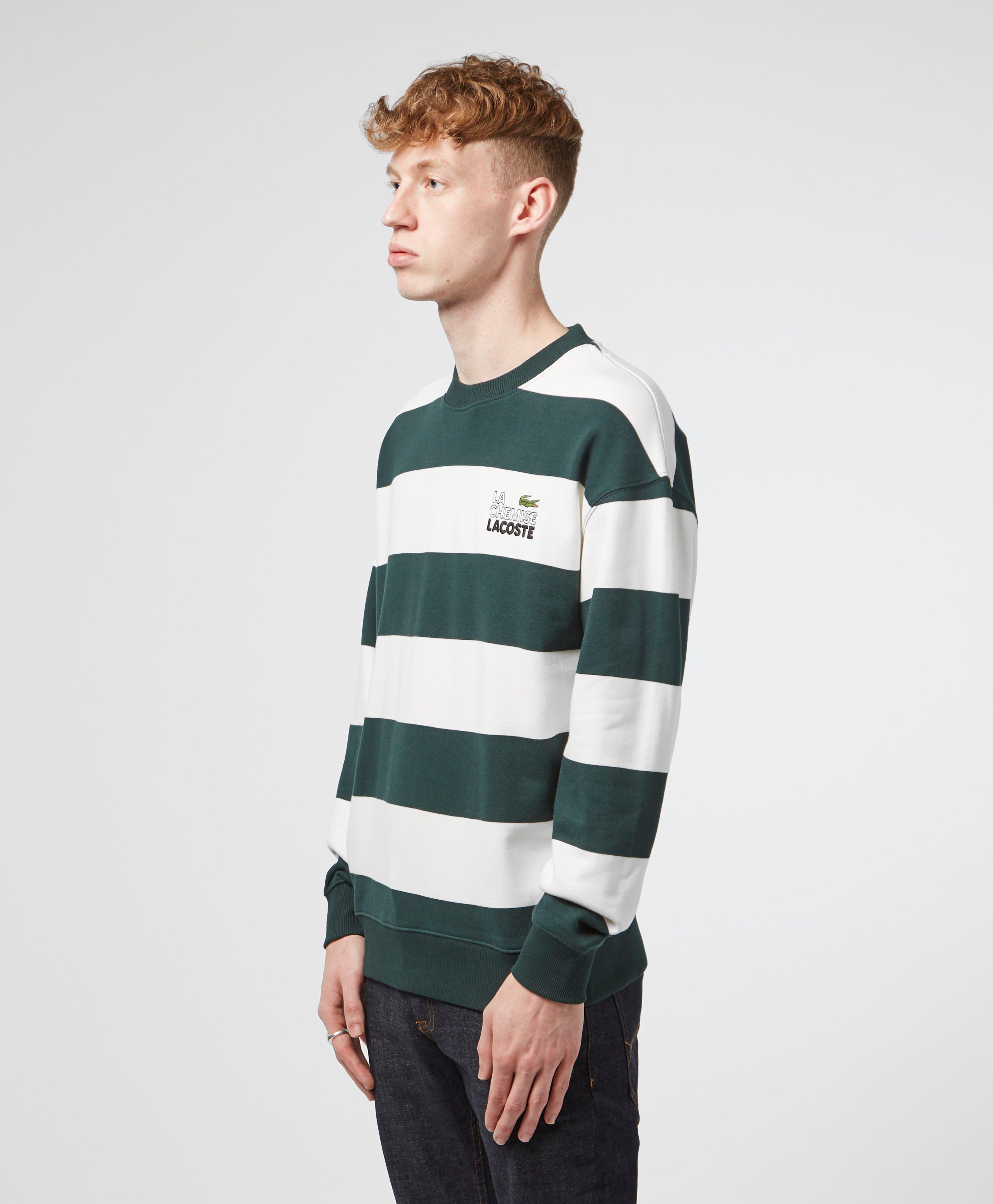 lacoste striped sweatshirt