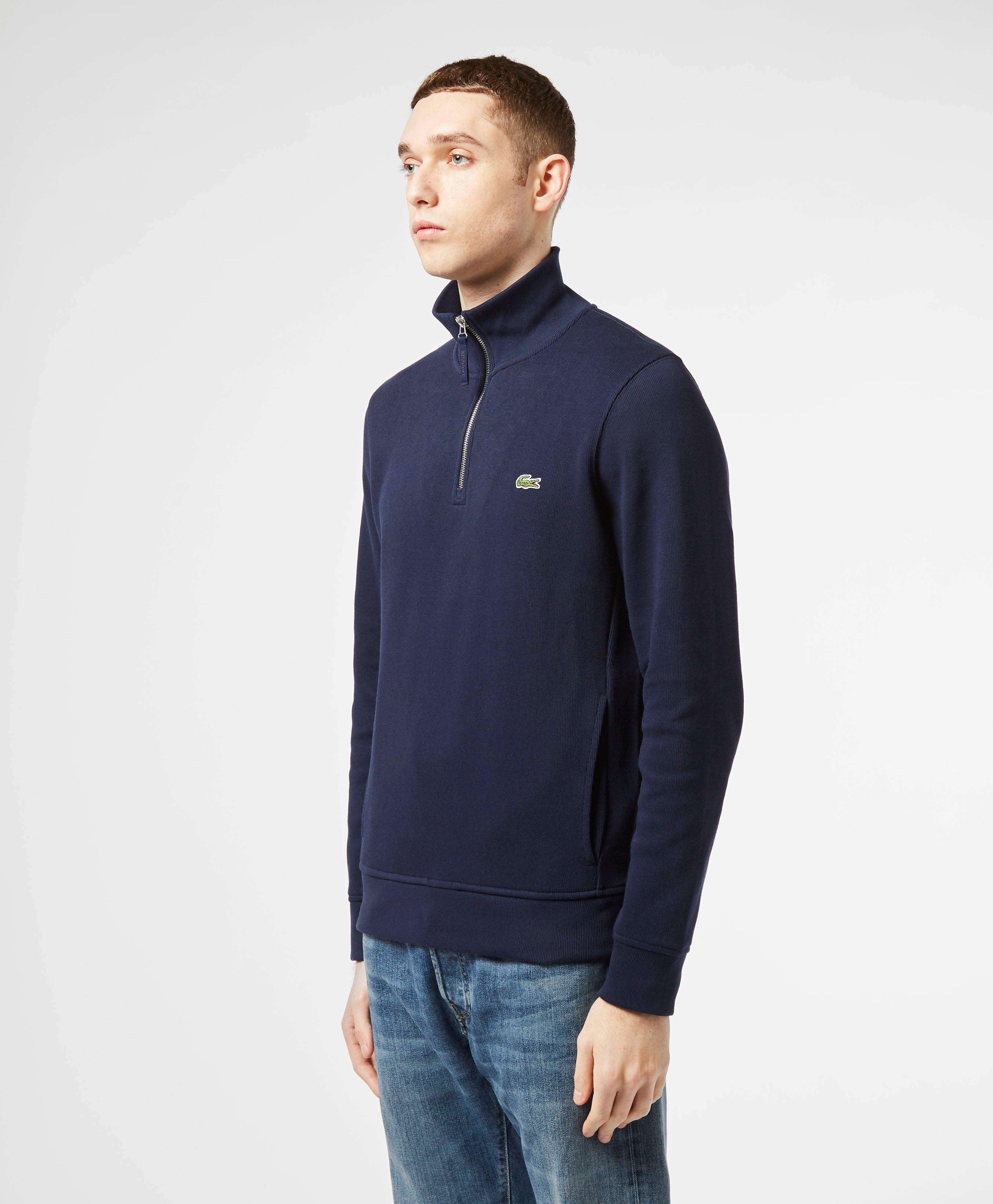 lacoste half zip sweater