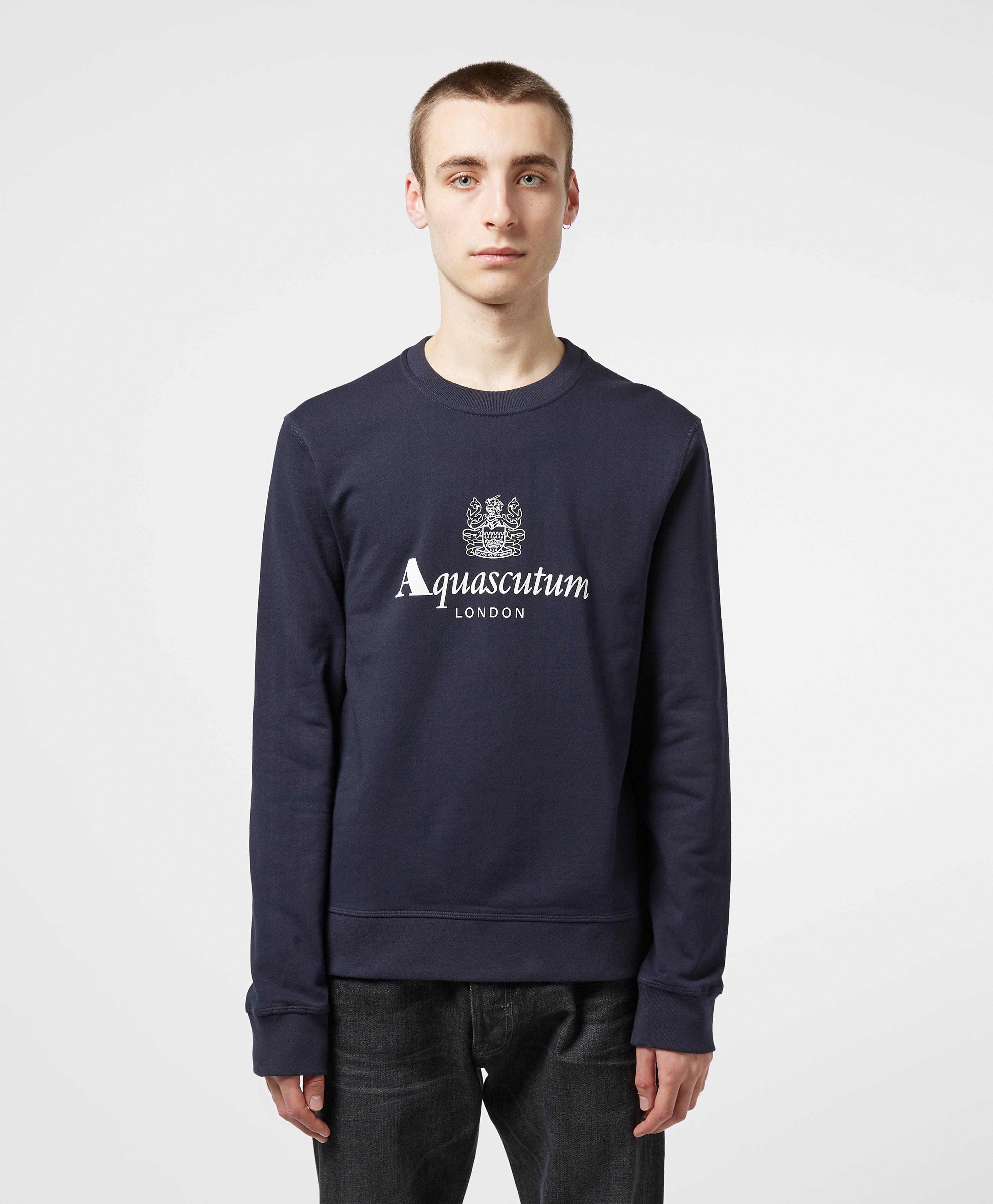 aquascutum hoodie navy