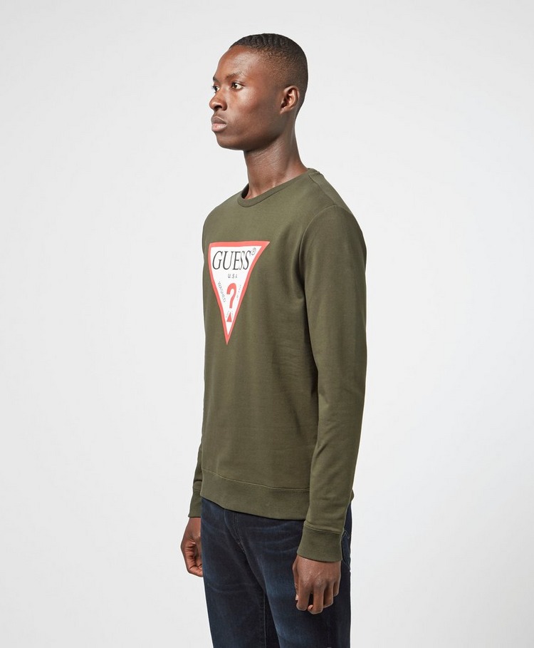 guess triangle logo sweatshirt