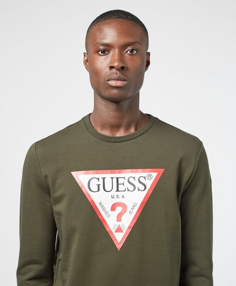 guess triangle logo sweatshirt