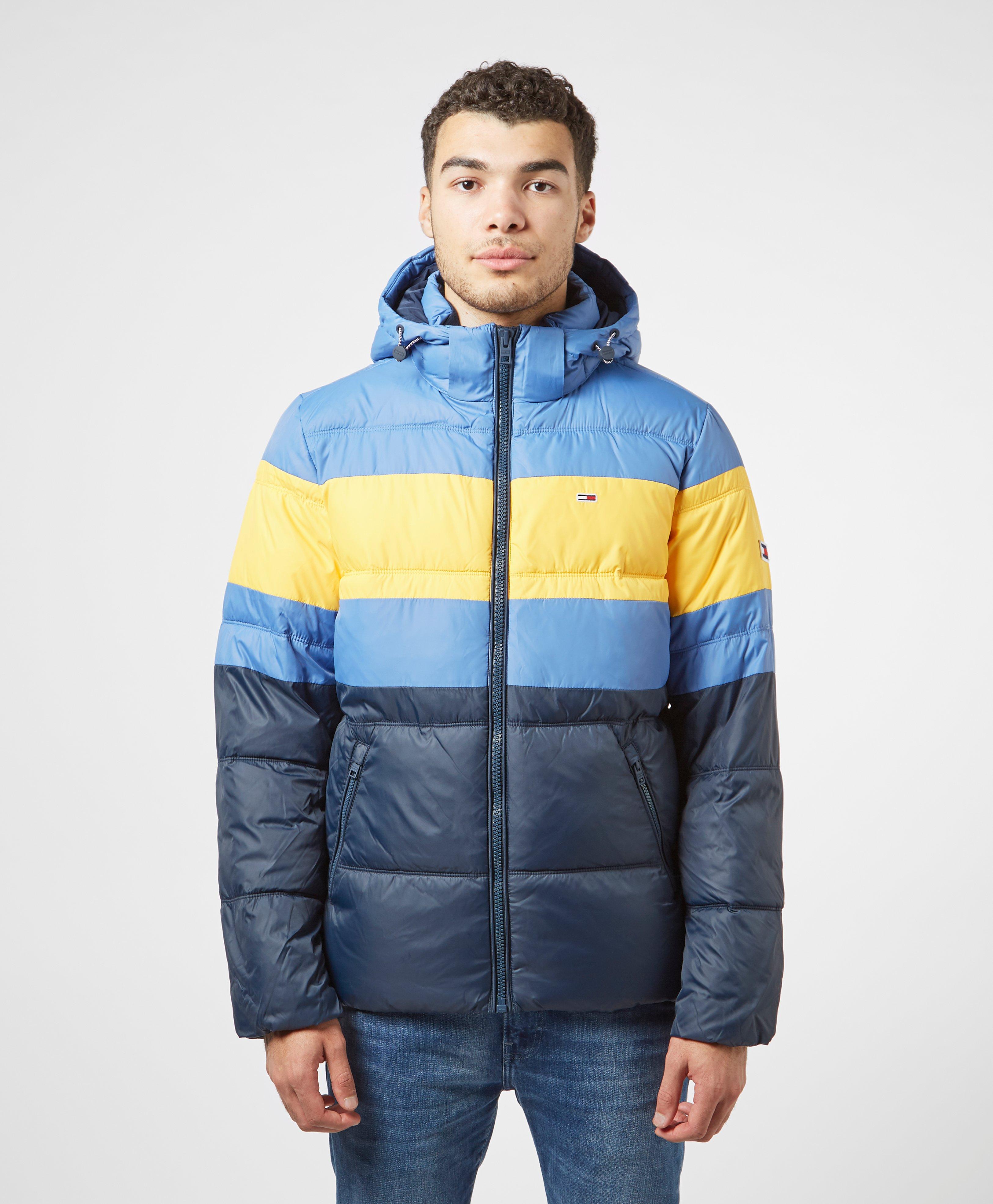 tommy jeans stripe padded jacket