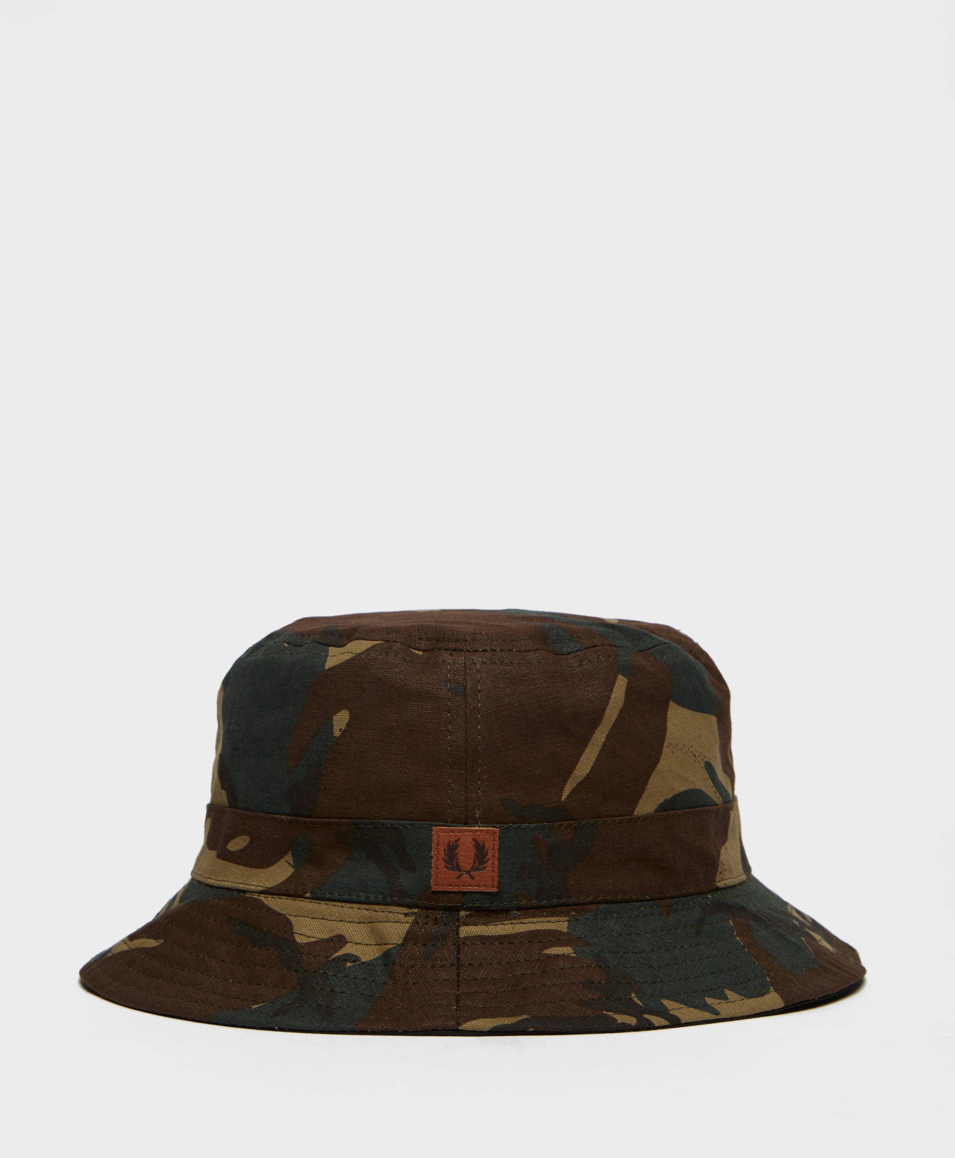 fred perry camo bucket hat