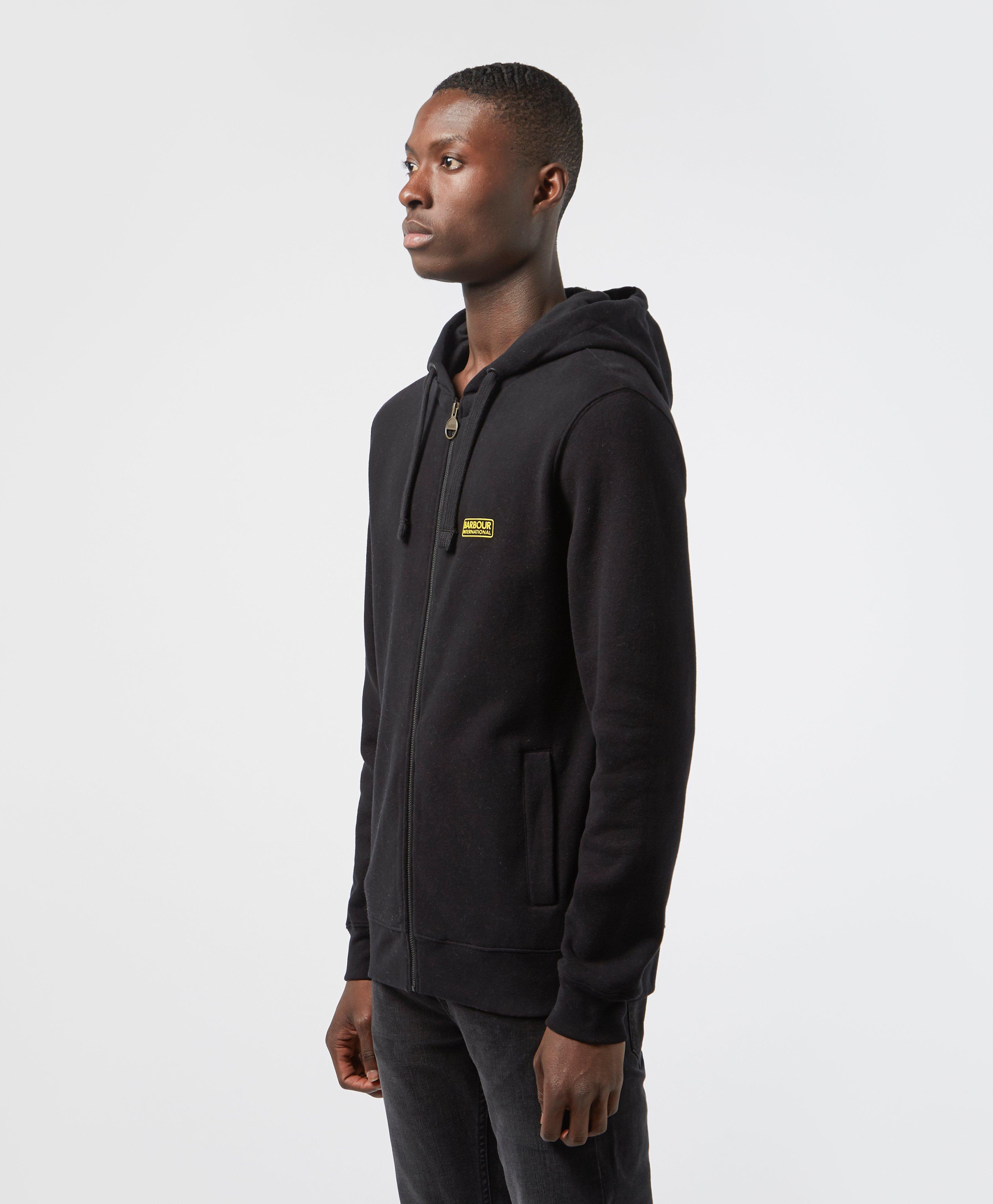 barbour zip hoodie