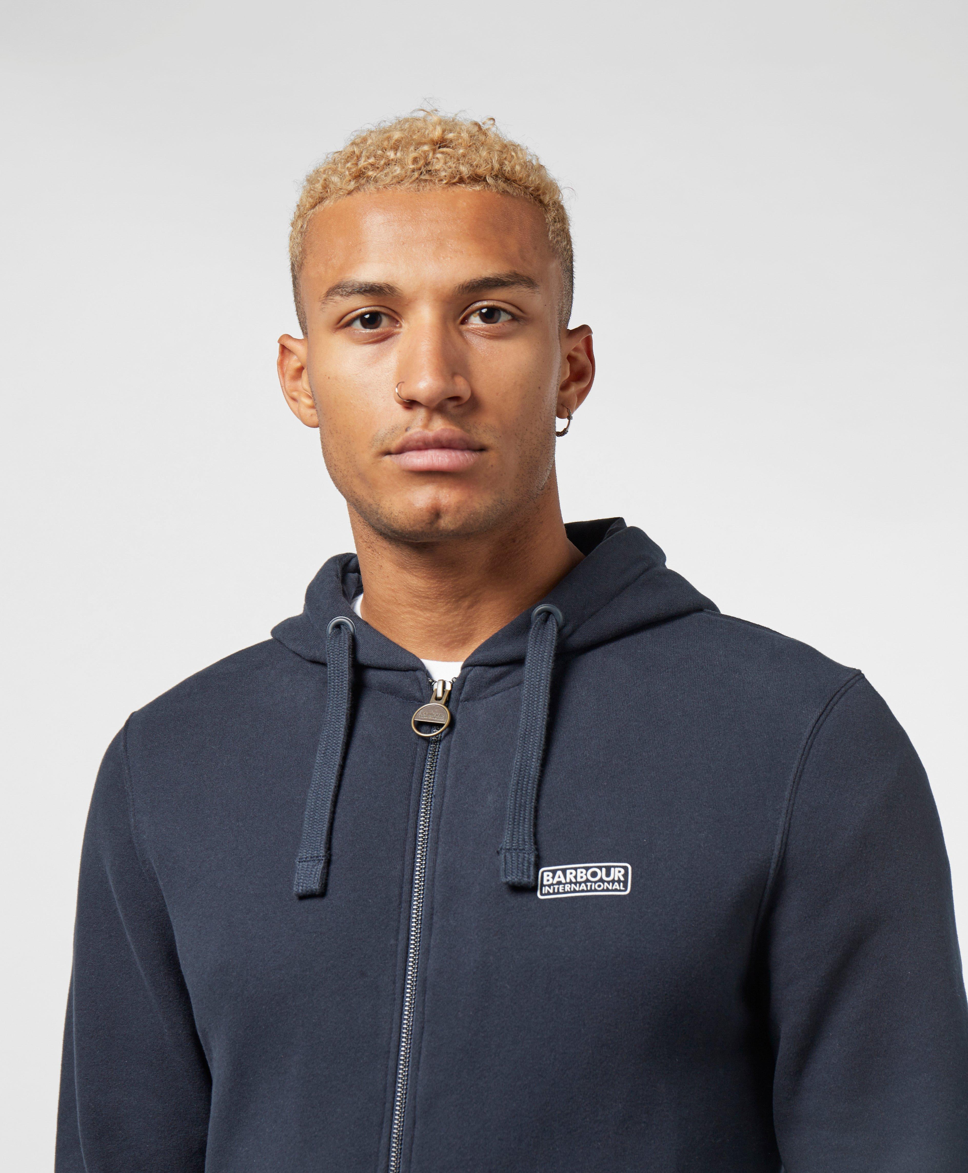 barbour zip hoodie