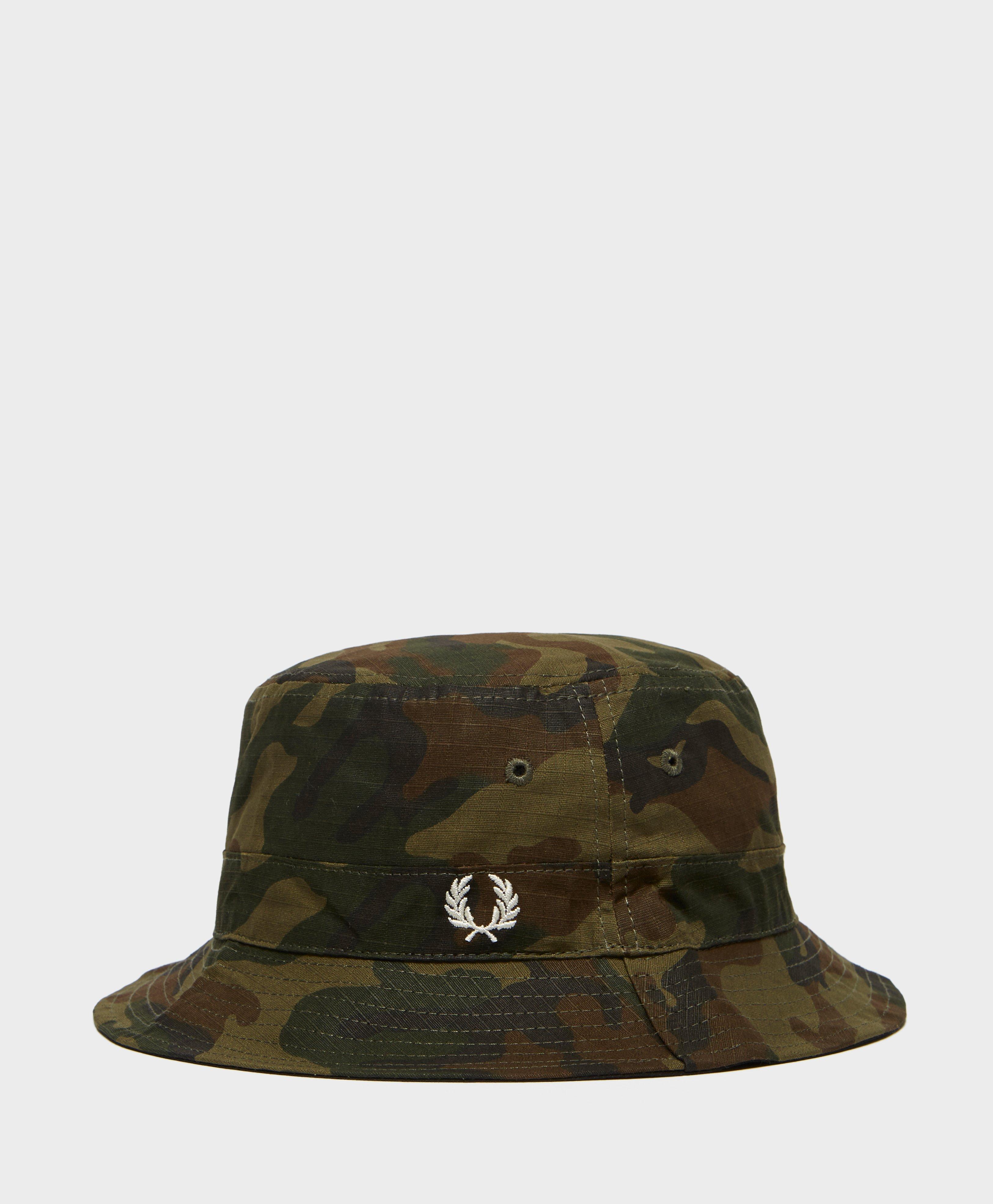 fred perry camo bucket hat