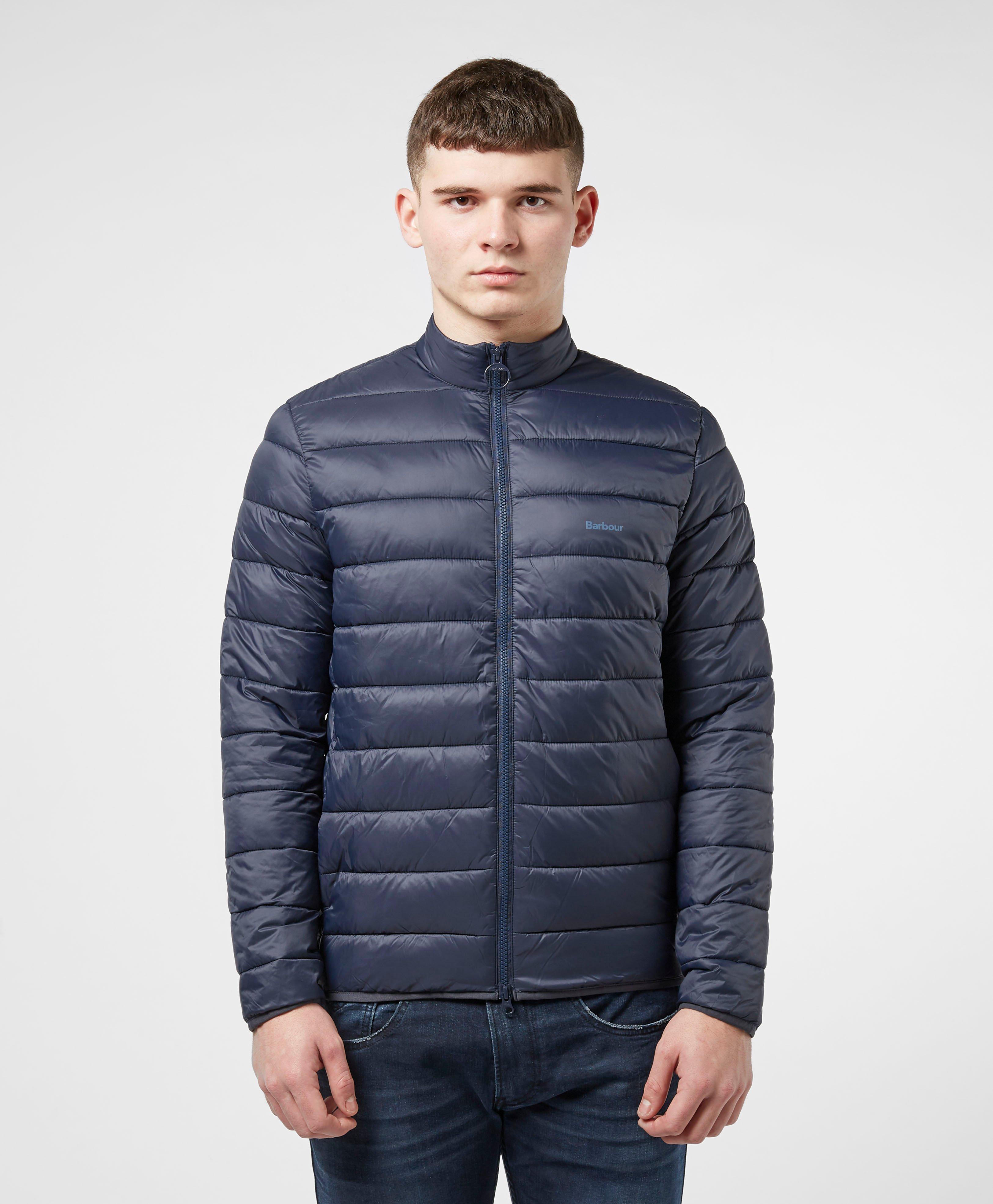barbour international sprinter quilted jacket black