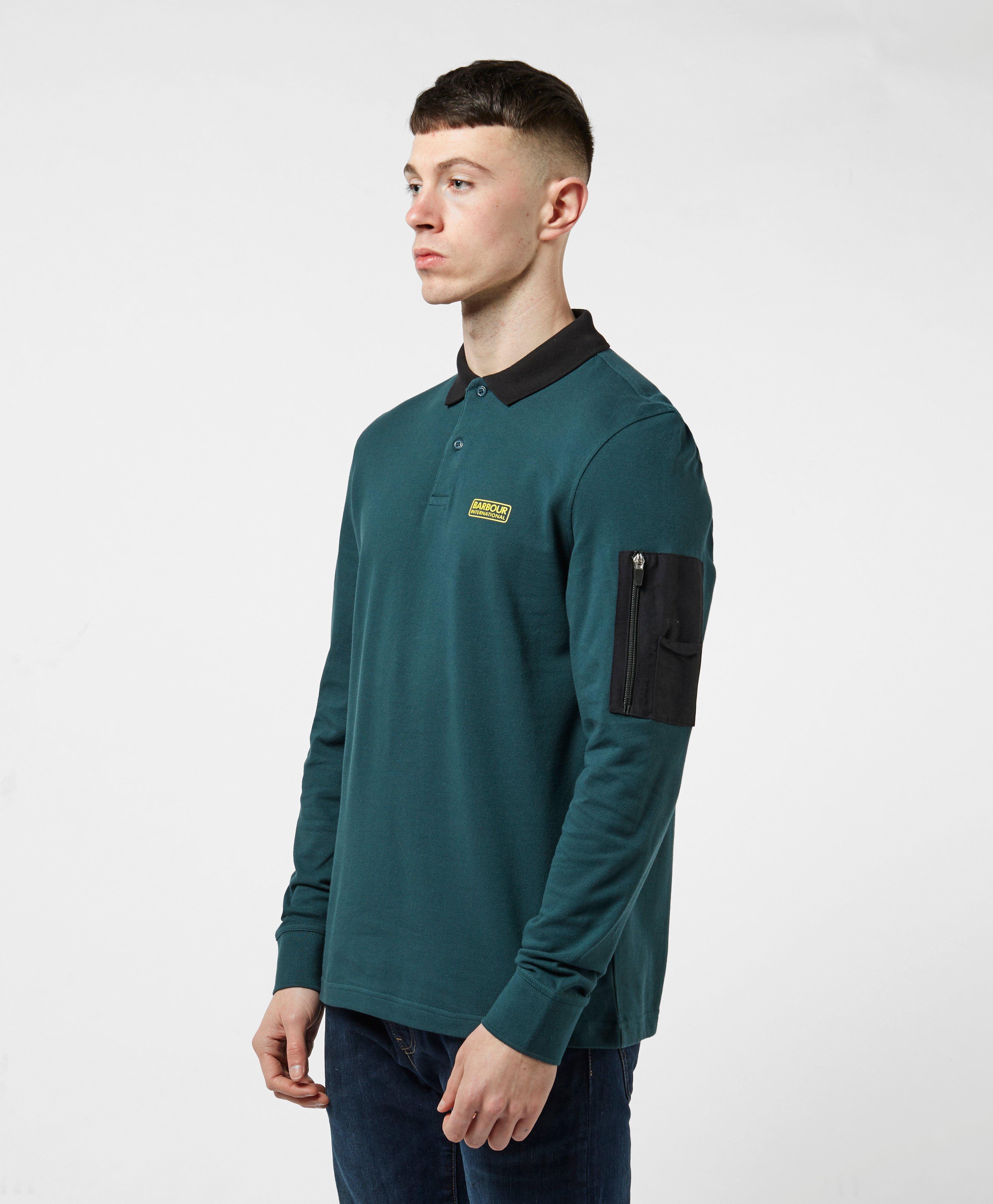 barbour international long sleeve polo shirt