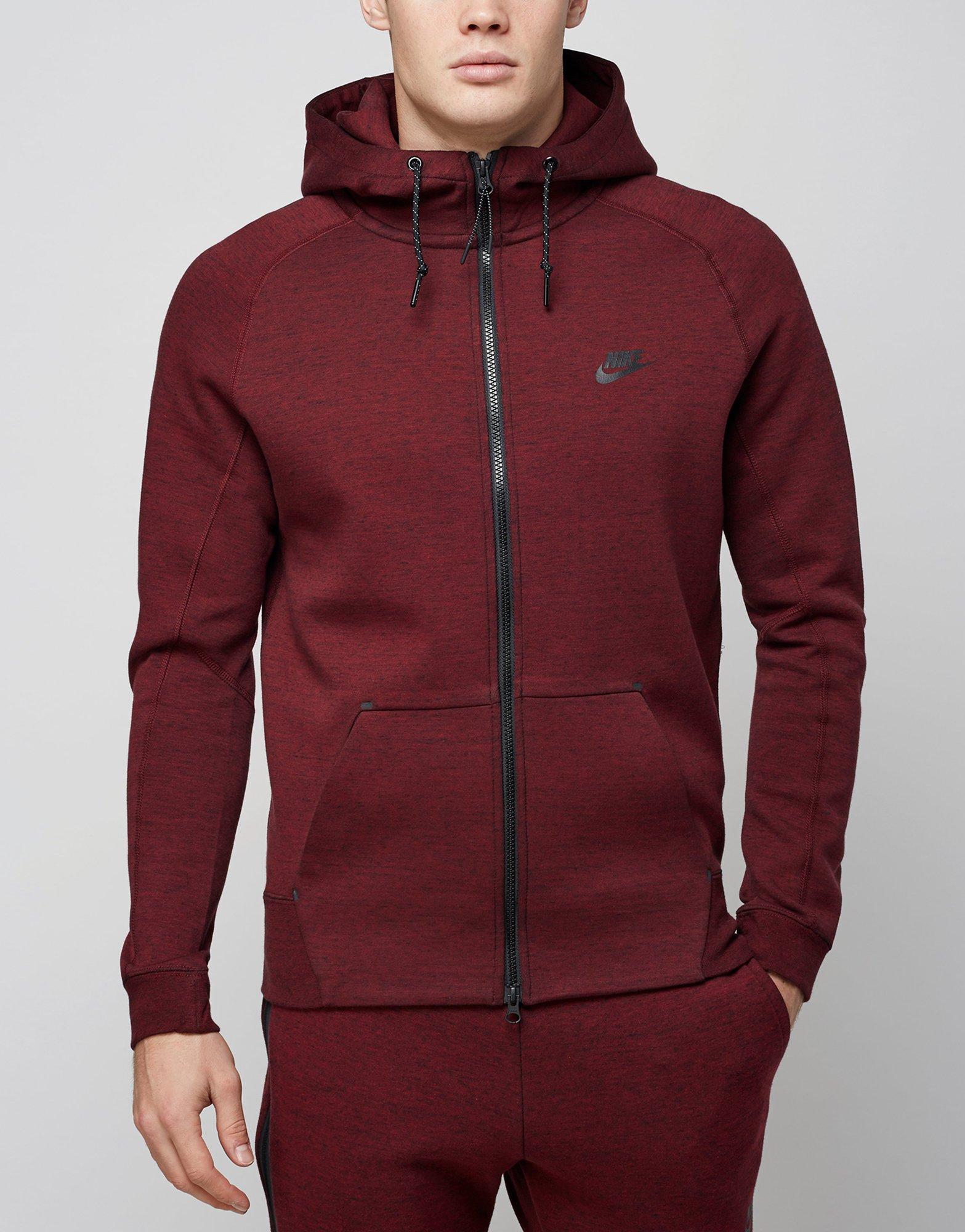 red nike tech fleece tracksuit