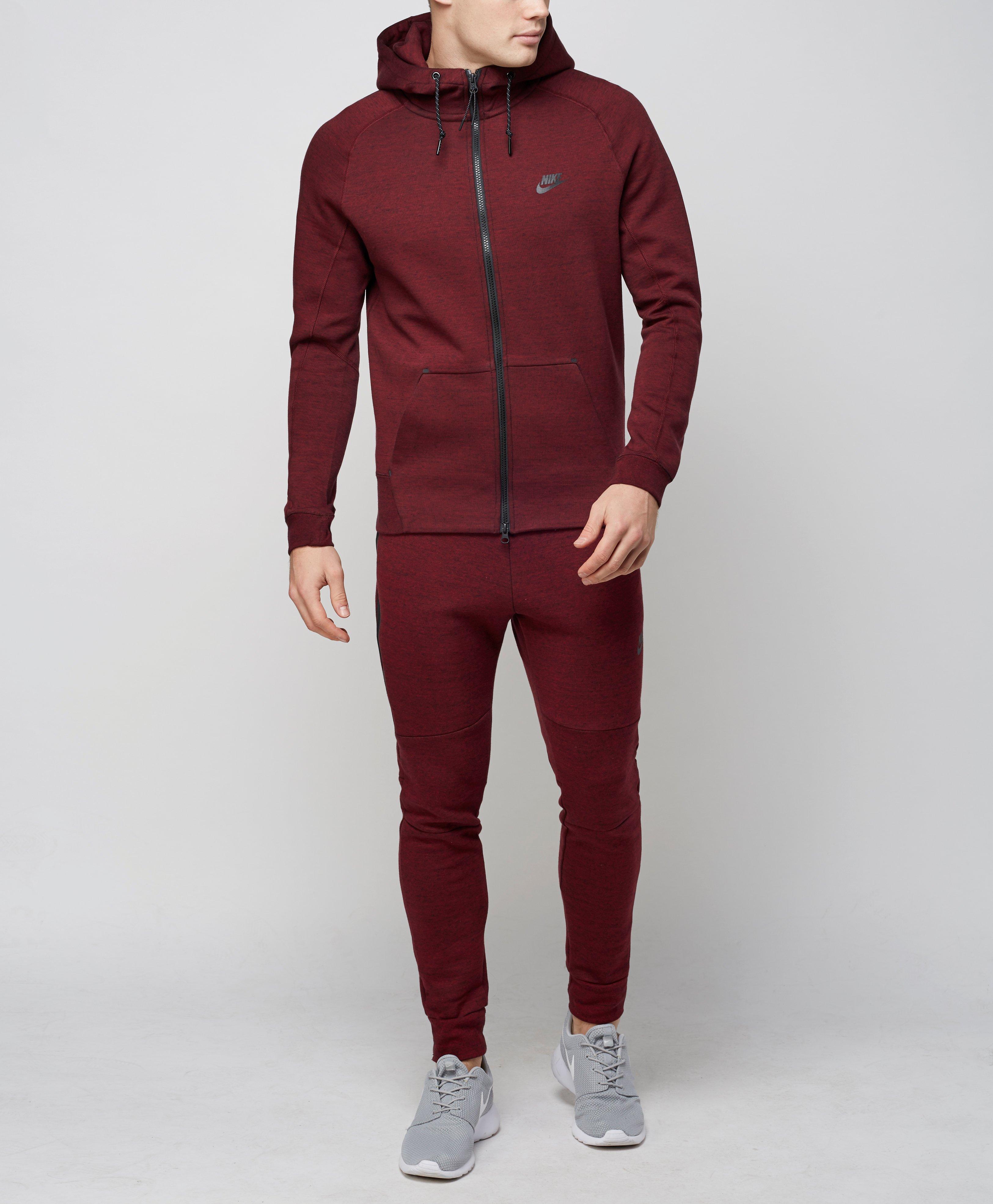 burgundy nike tech hoodie