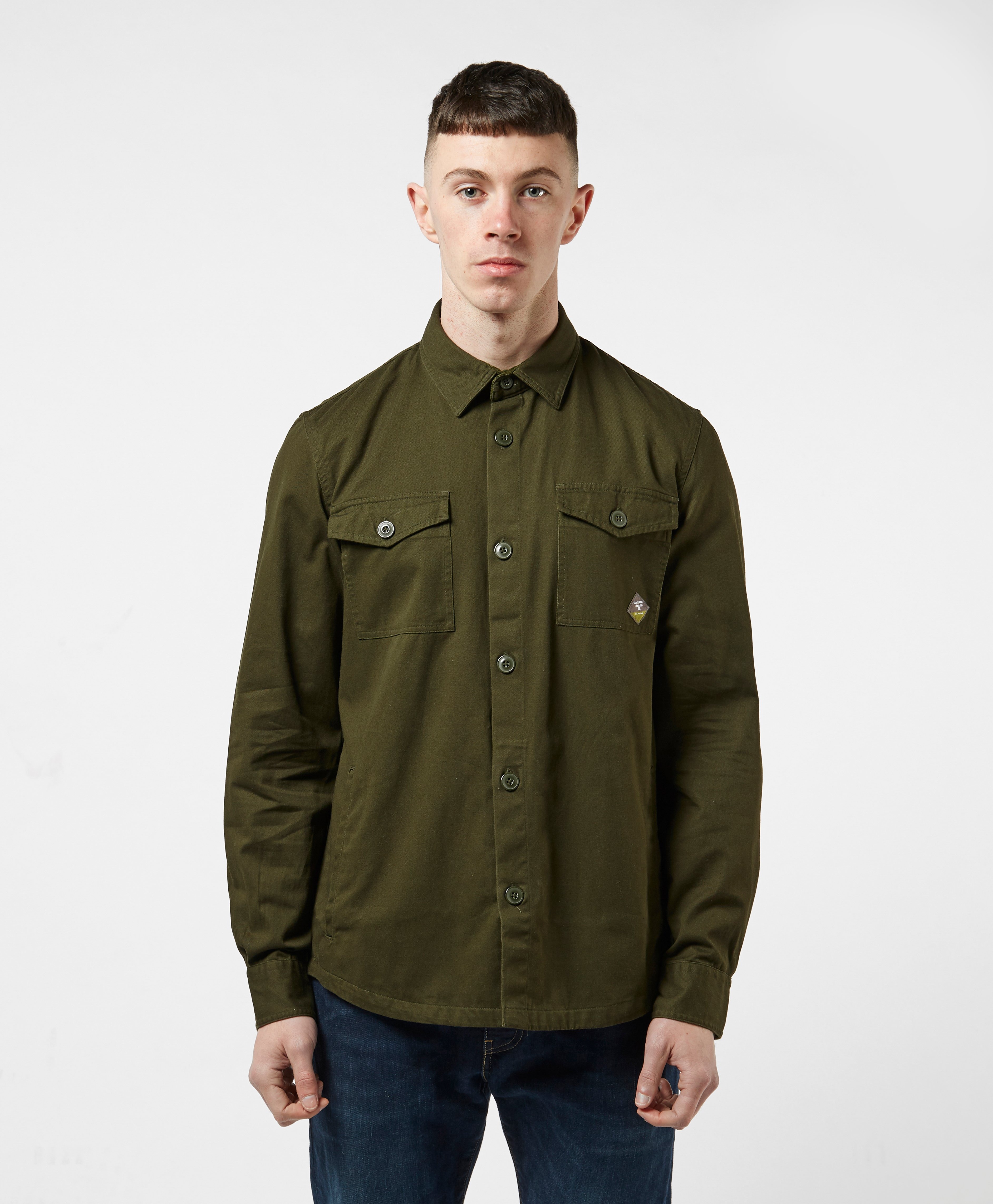 barbour twill overshirt