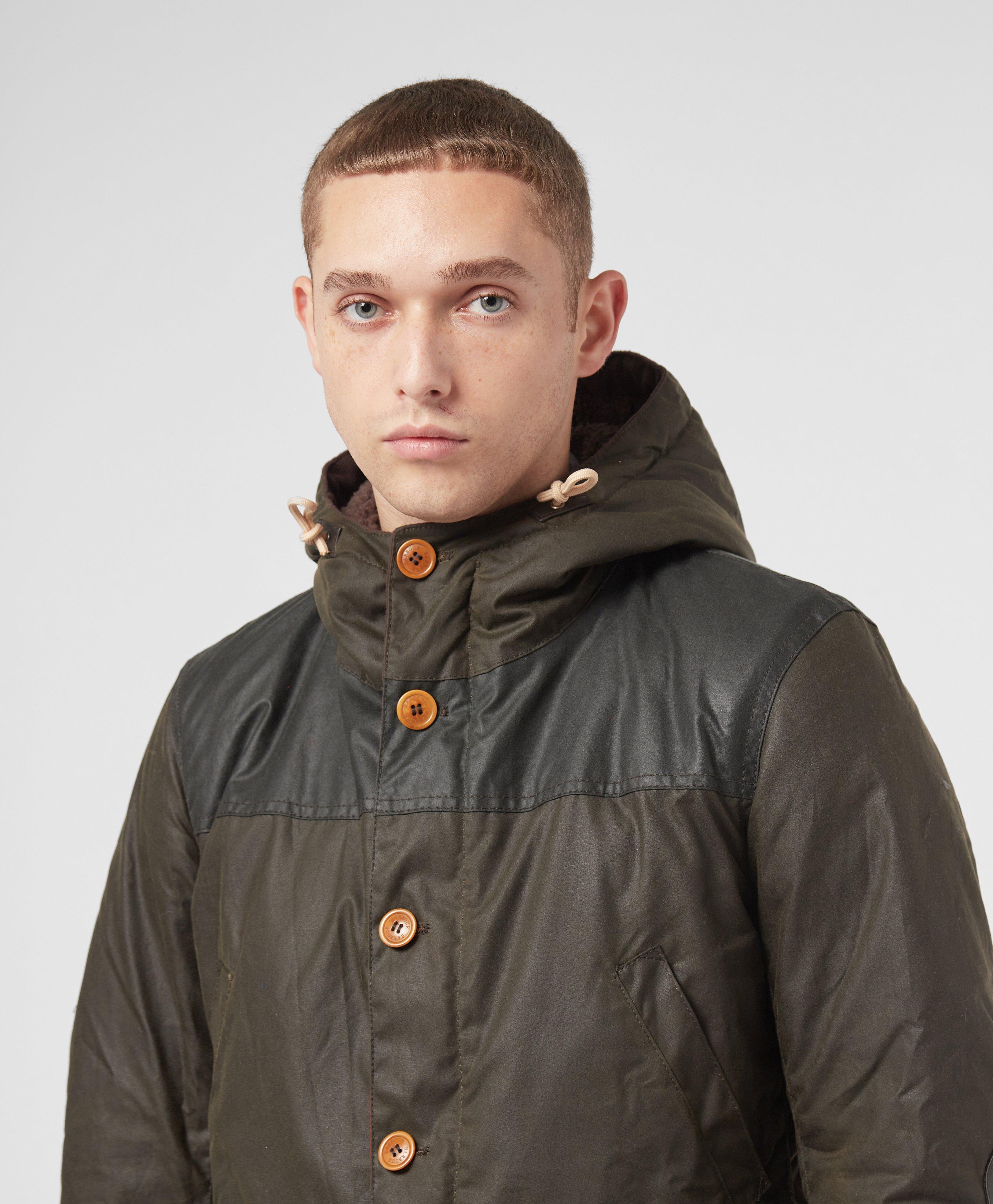 barbour game hood padded parka