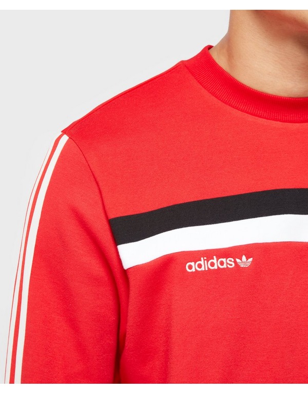 adidas Originals 83 C Crew Sweatshirt | scotts Menswear Adidas Originals Mens 83 C Crew Sweatshirt Jumper Red